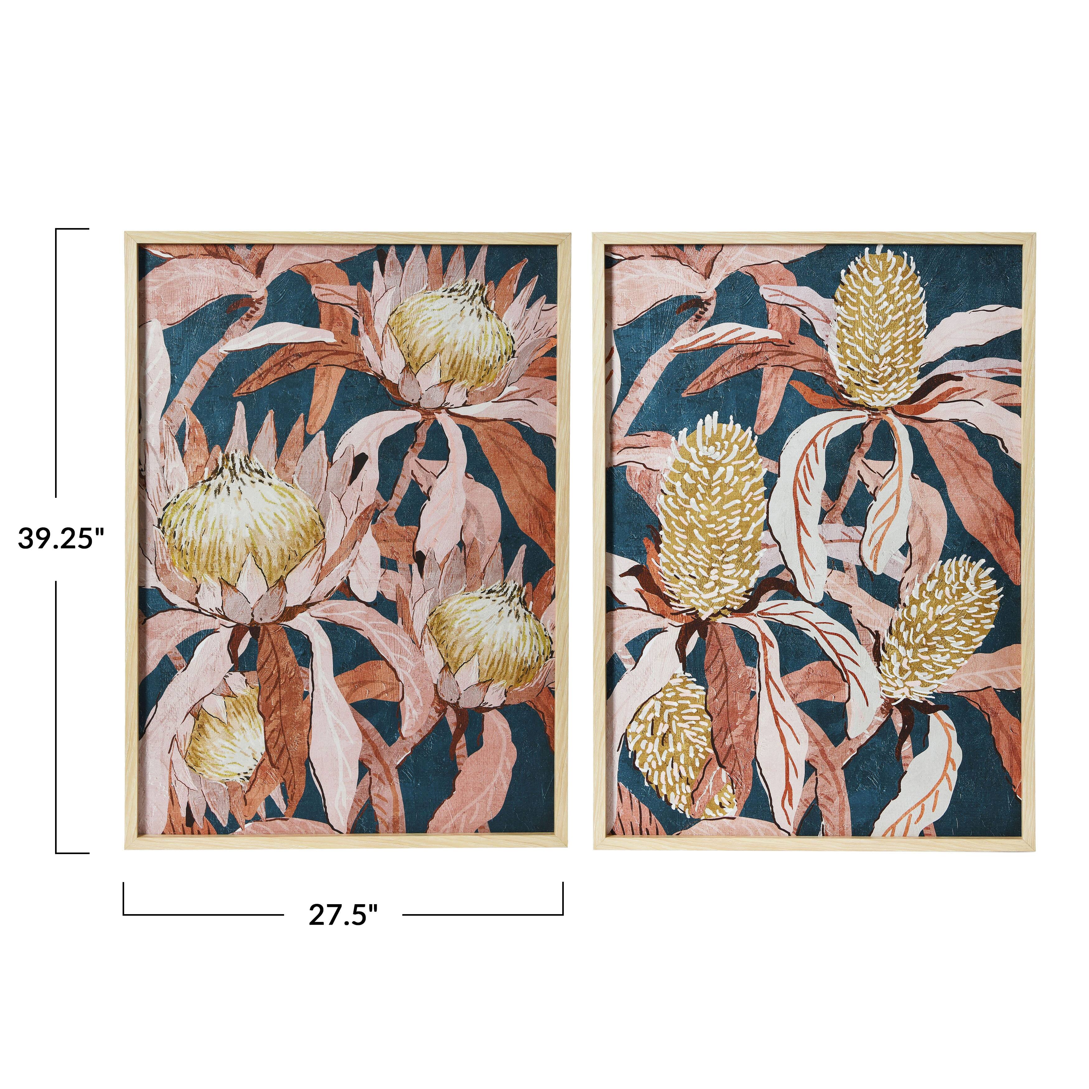 Hello Honey® Framed Floral Prints Wall Art Set
