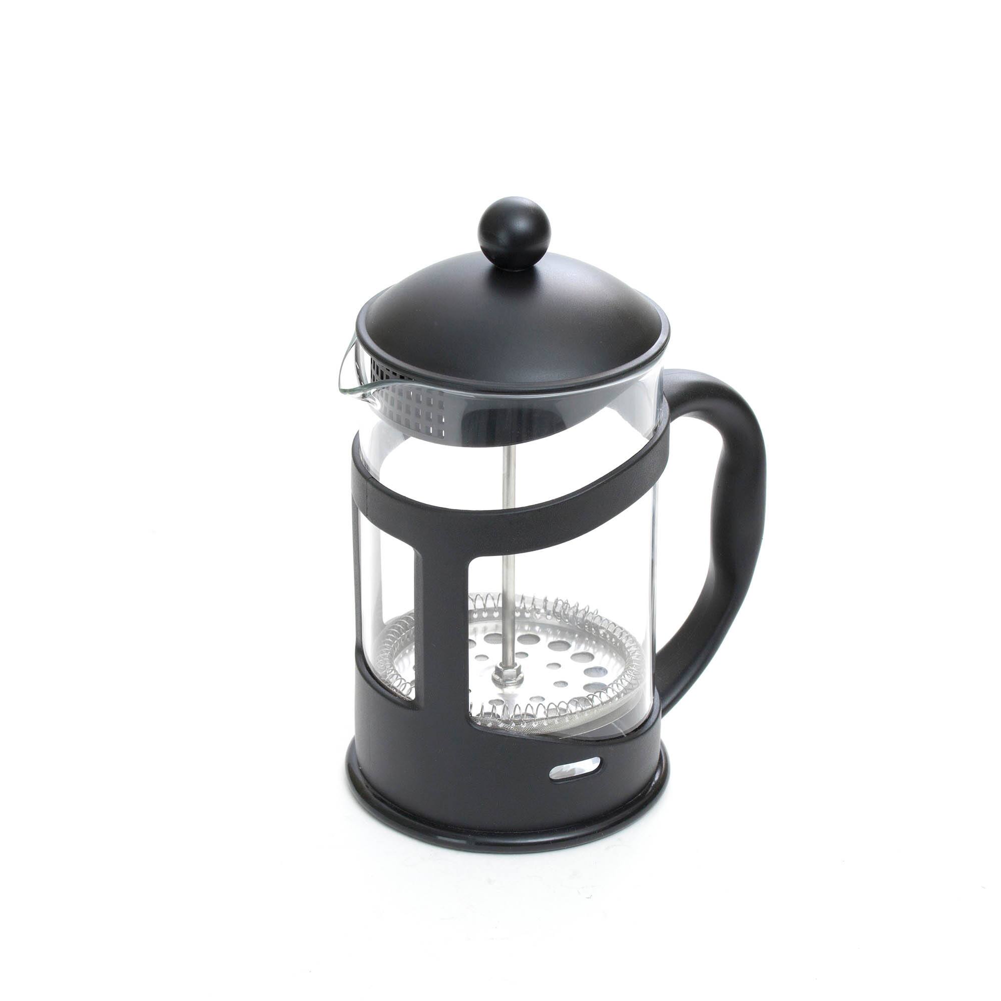 Mind Reader Black French Press Glass Coffee Maker With Stainless Steel