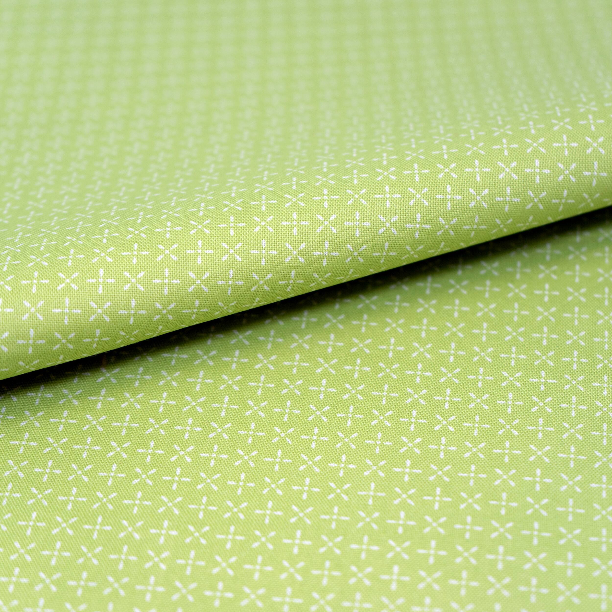 SINGER Christmas Crosses Print Cotton Fabric