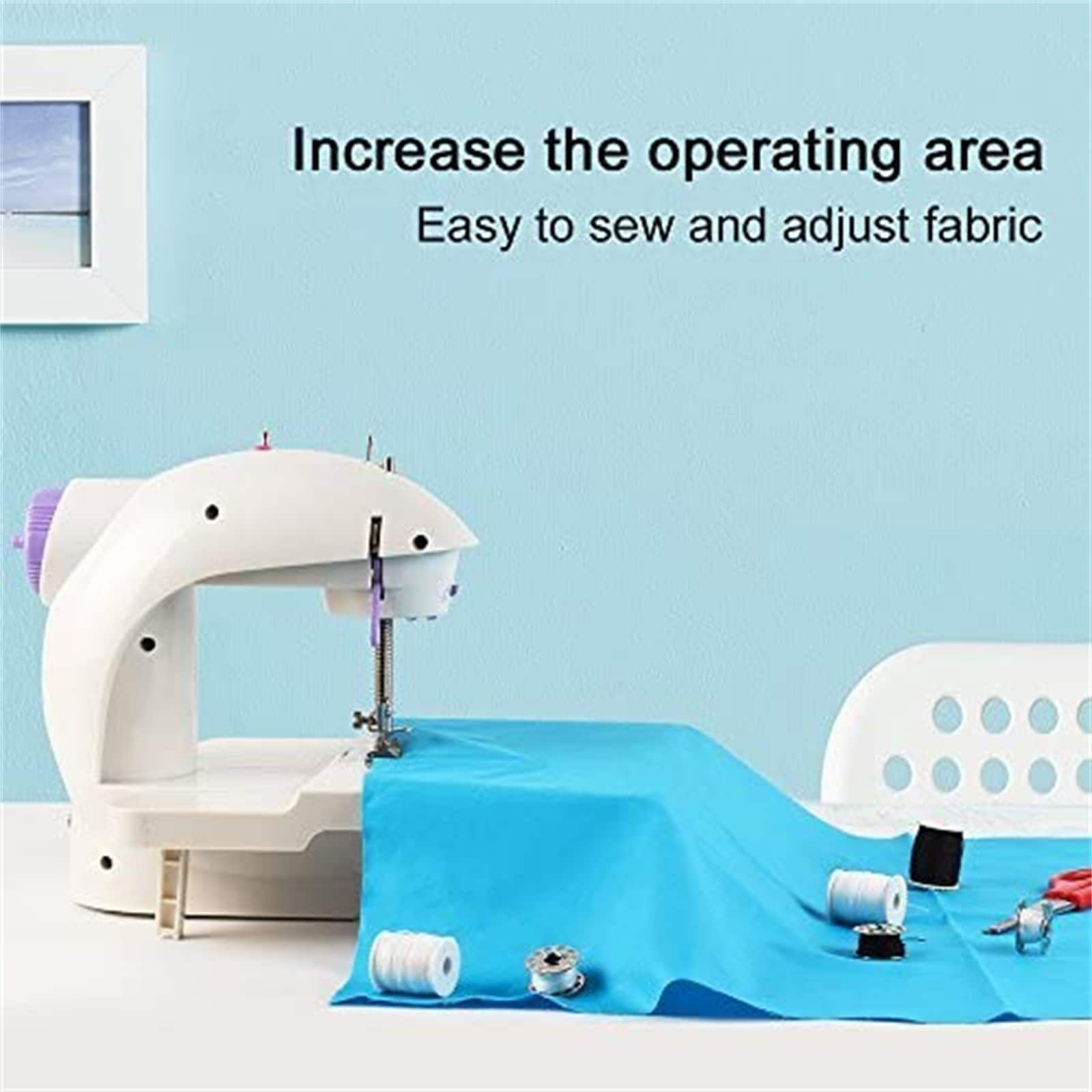 Haitral™ Lavender Flex-Speed Double-Thread Cordless Sewing Machine with Built-In Table