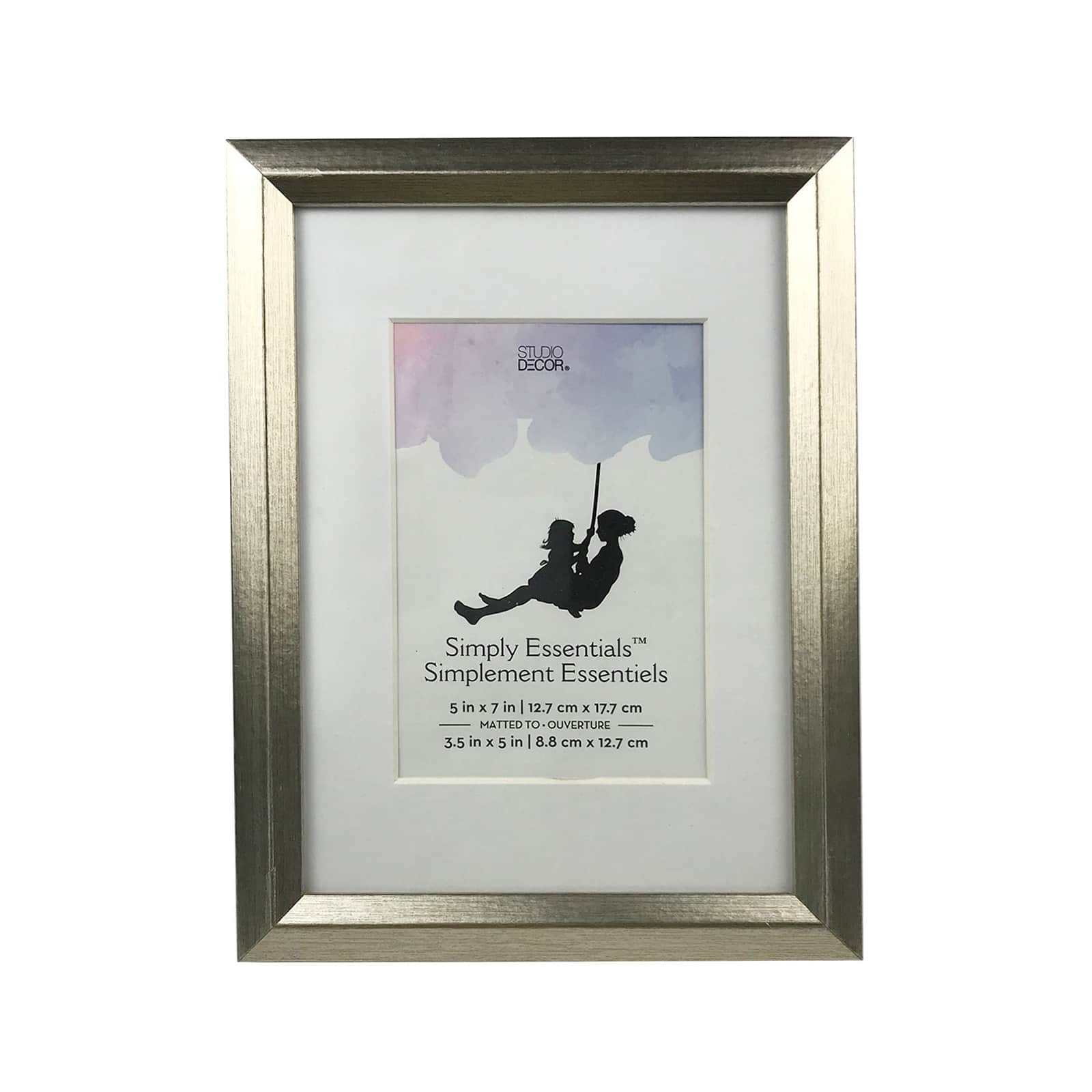 Simply Essentials&#x2122; Silver Foil Frame with Mat by Studio D&#xE9;cor&#xAE;