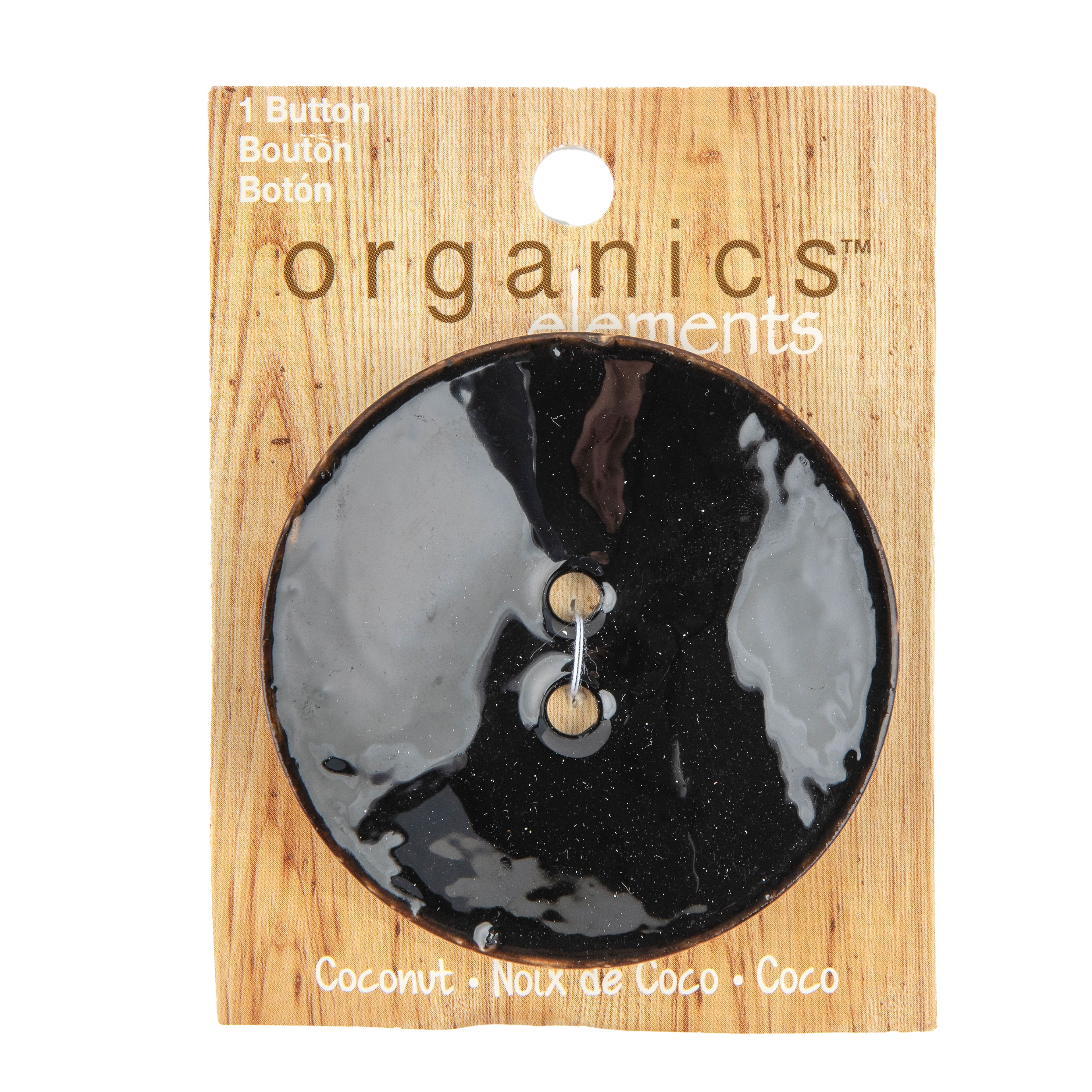 Organic Elements 2.5" Coconut Button with Epoxy Finish