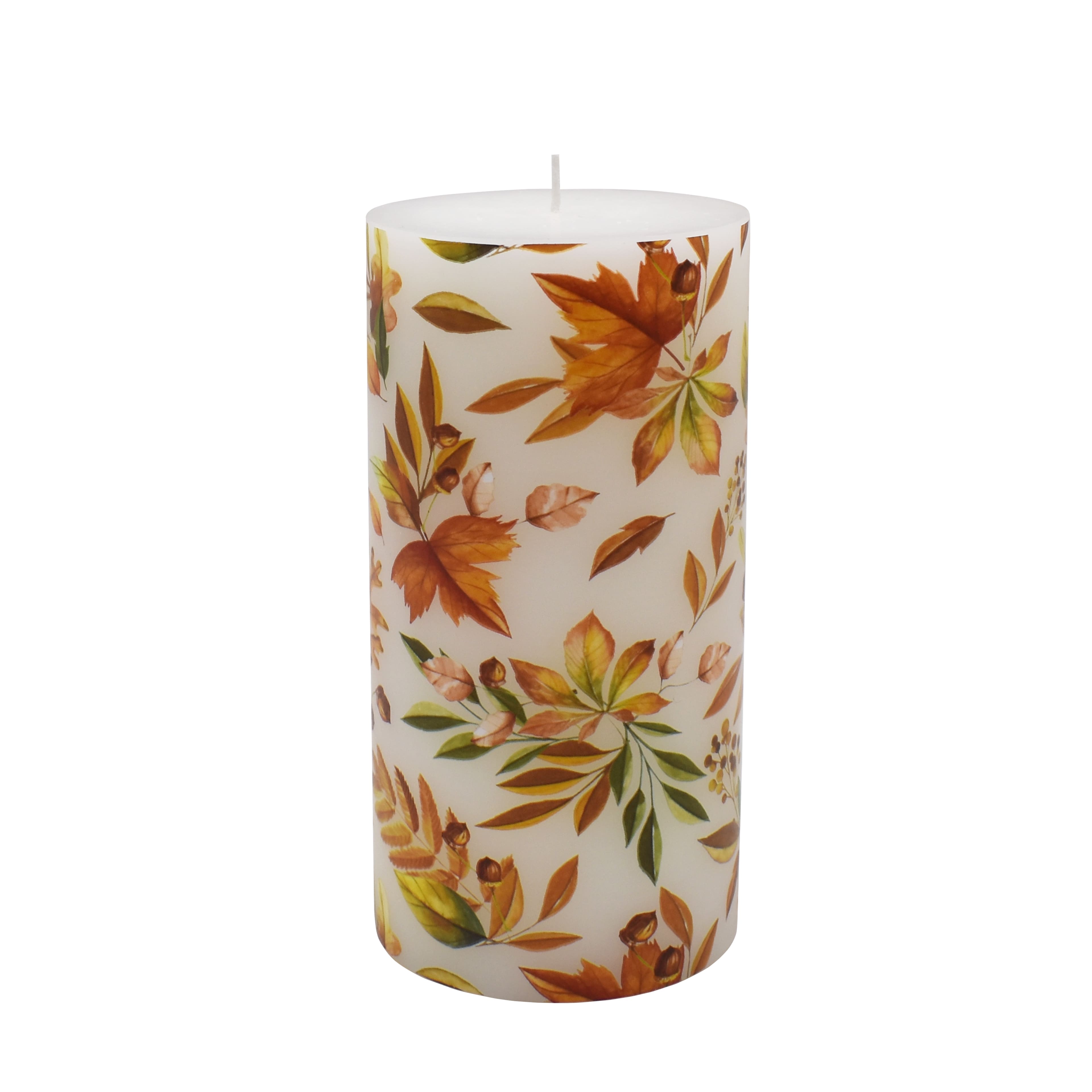 3&#x22; x 6&#x22; Maple Leaf Decal Pillar Candle by Ashland&#xAE;