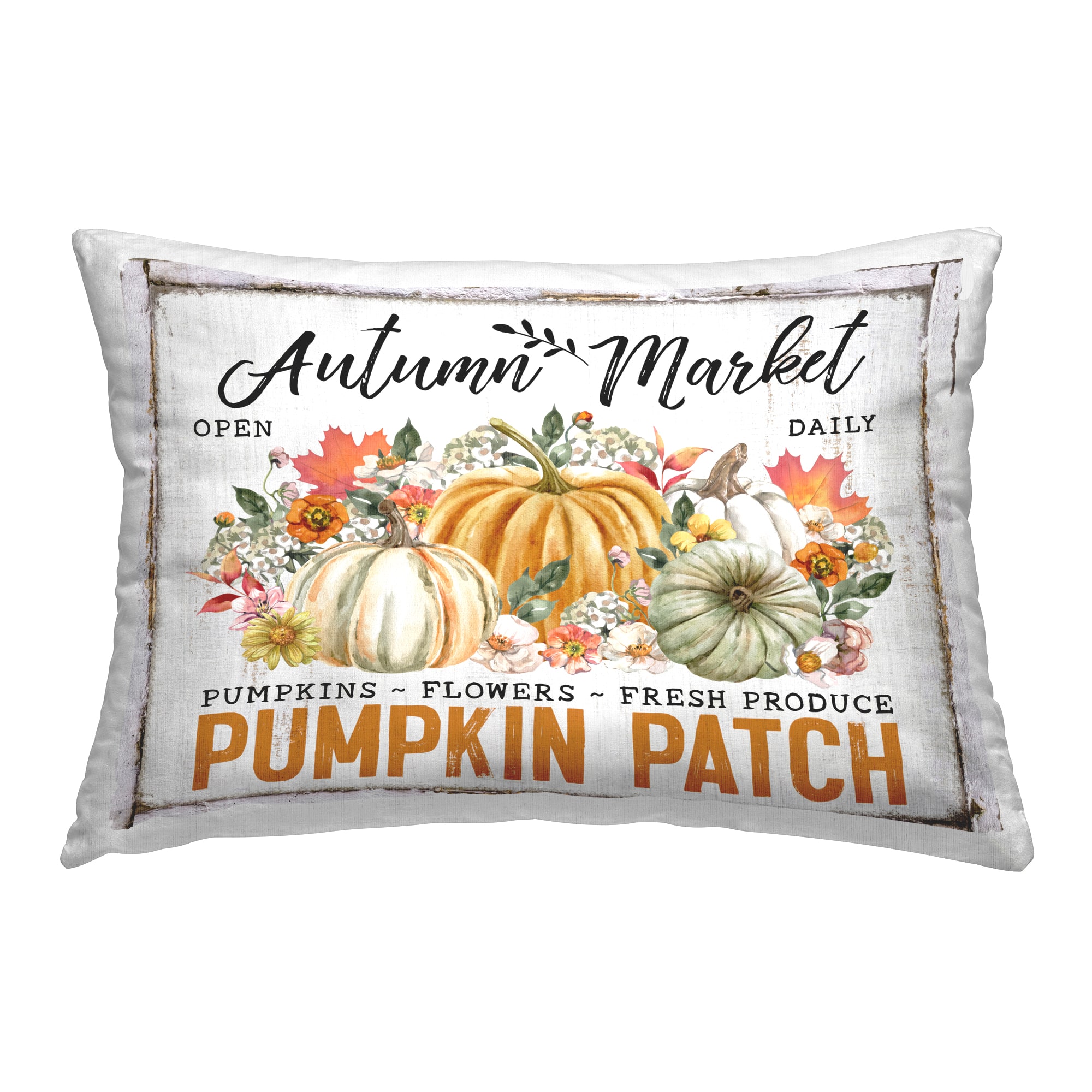 Stupell Industries Rustic Autumn Market Decorative Printed Throw Pillow