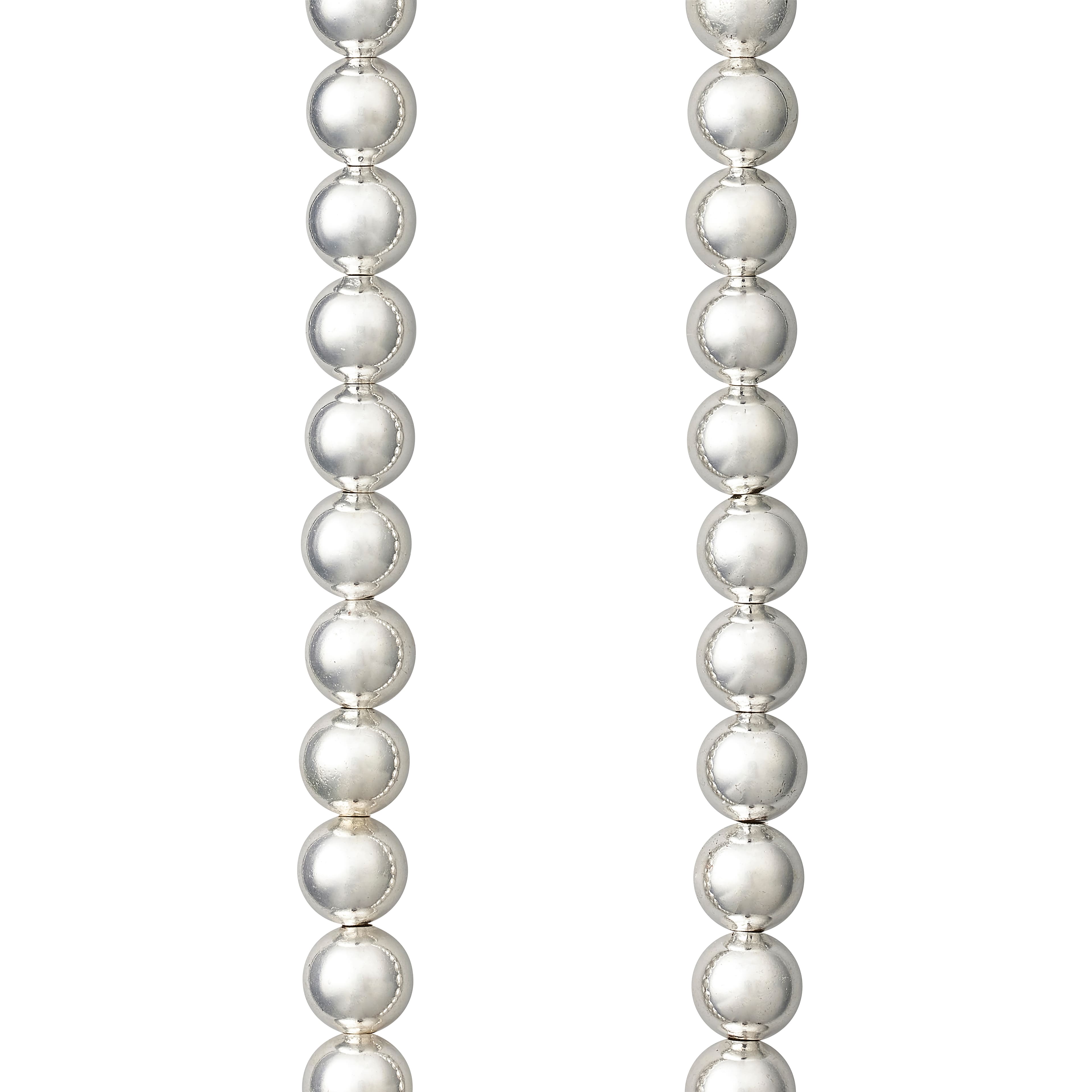 9 Pack: Sterling Silver-Plated Round Beads by Bead Landing™