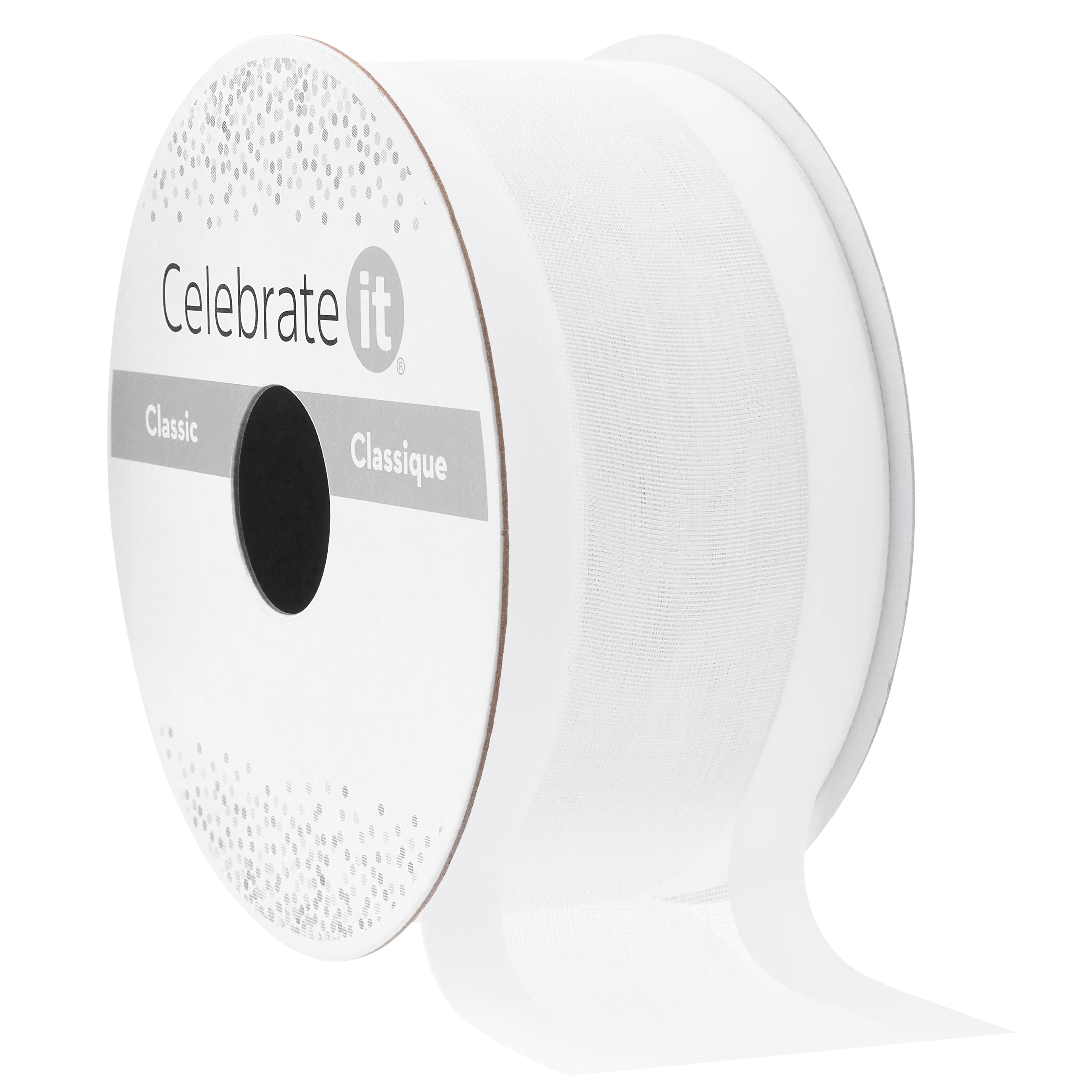 1.5&#x22; x 3yd. Sheer with Satin Edge Ribbon by Celebrate It&#xAE; Classic