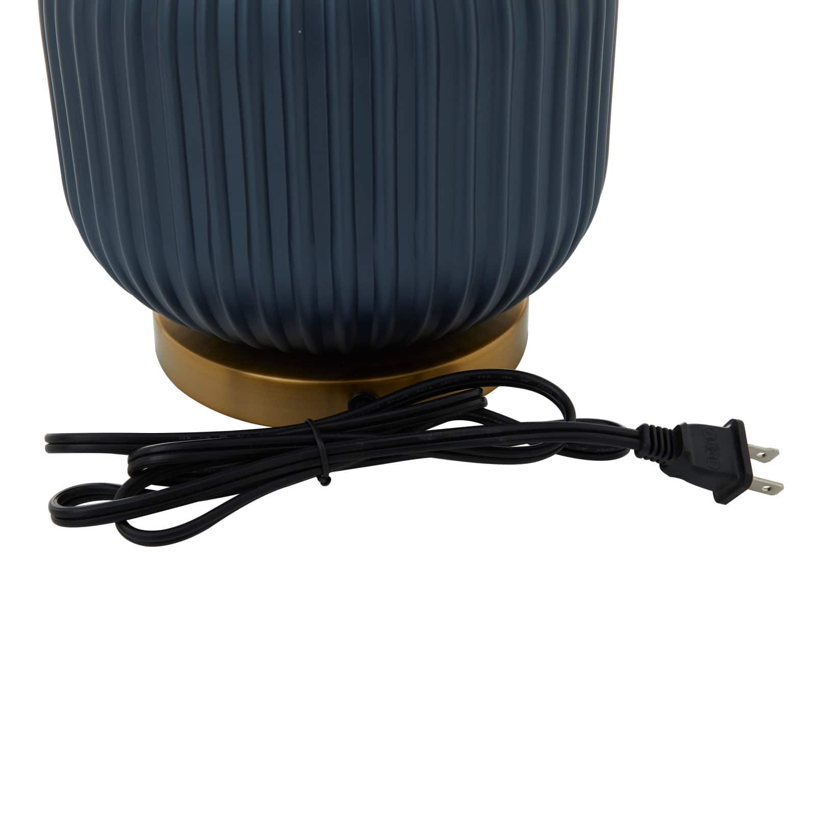 Blue Glass Transitional Table Lamp, 20" x 13" x 13"