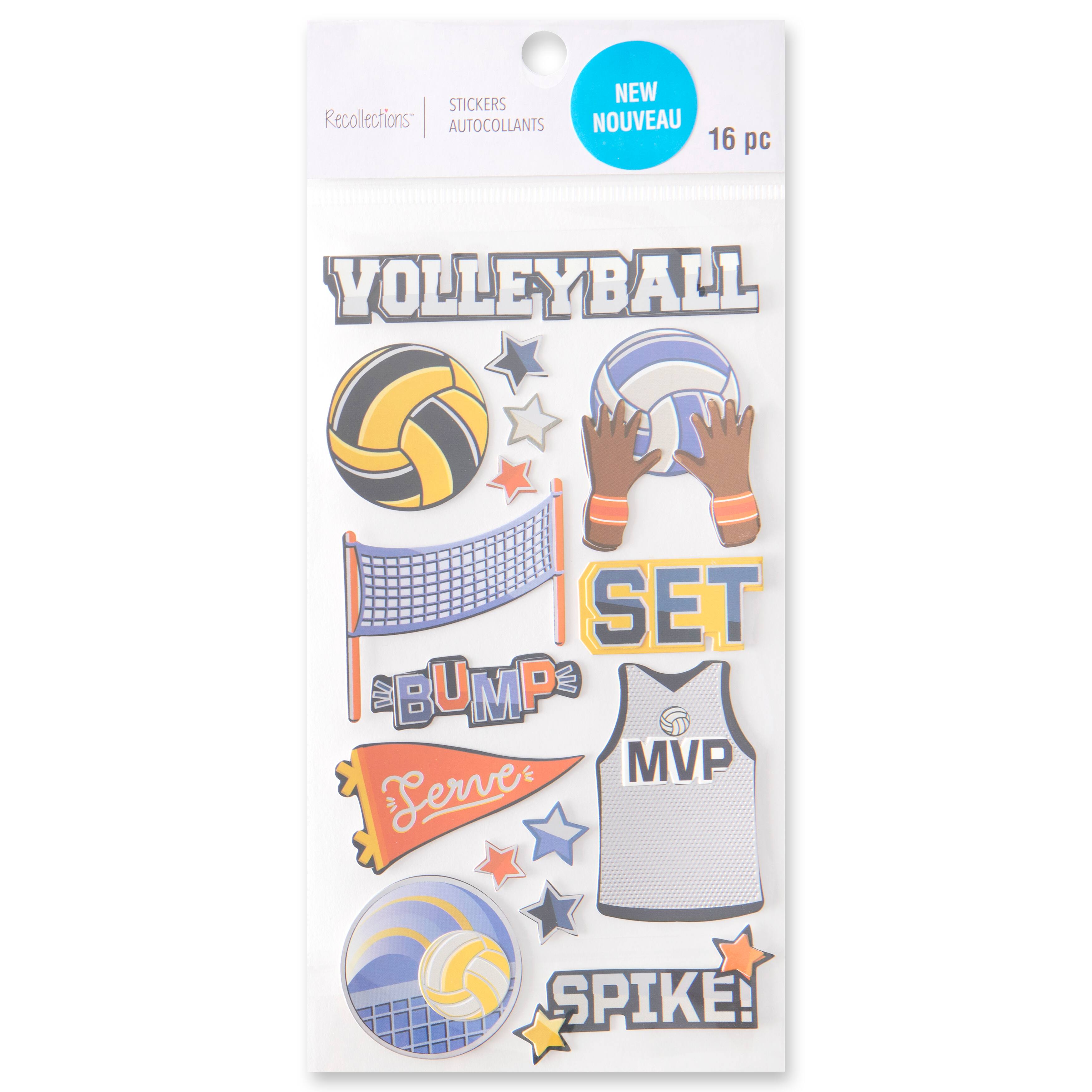 12 Pack: Volleyball Stickers by Recollections™