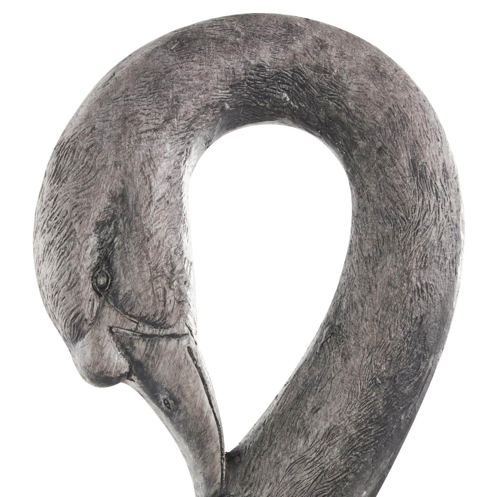 23&#x22; Gray Swan Textured Planter with Patina Accents