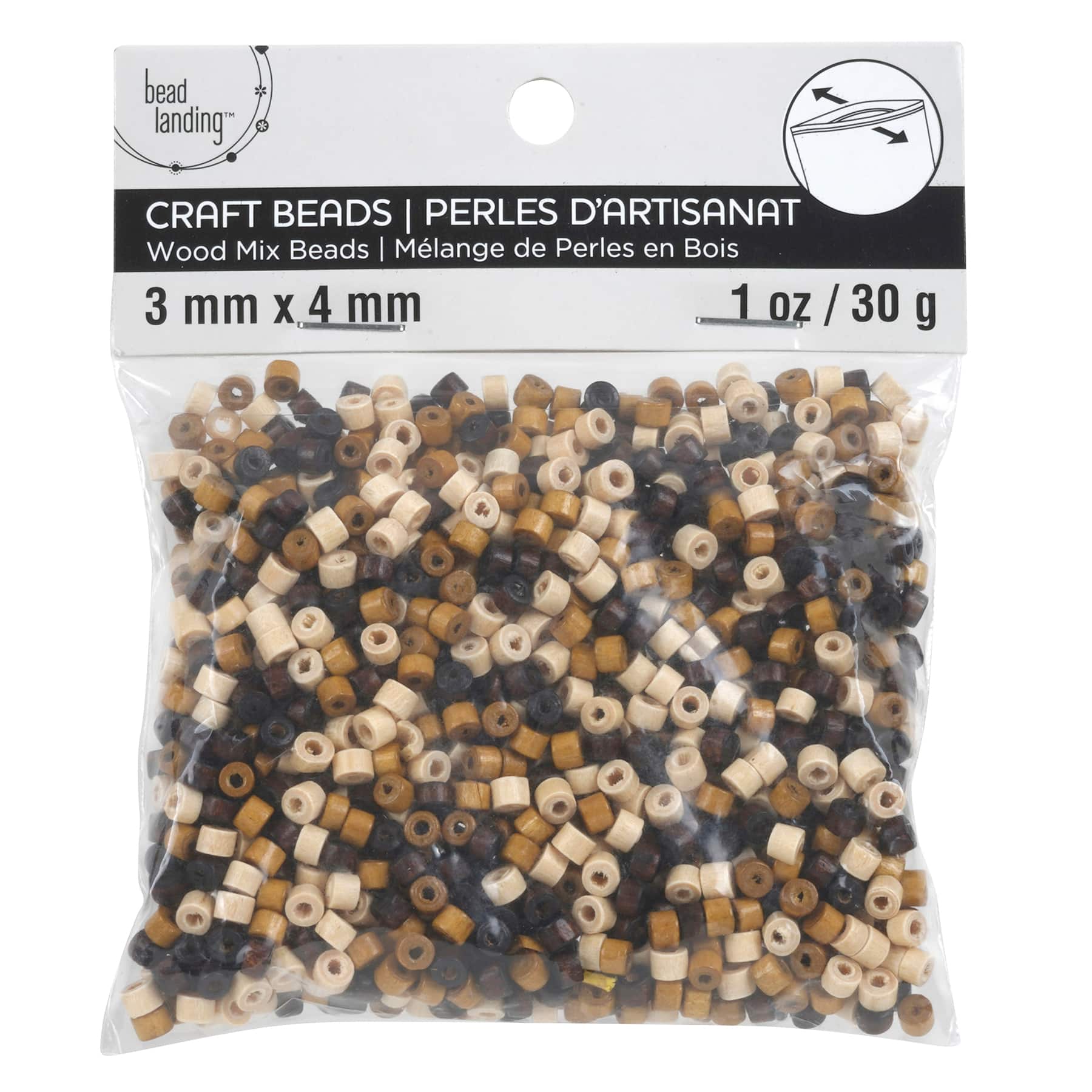 Wooden Tube Beads, 4mm by Bead Landing&#x2122;