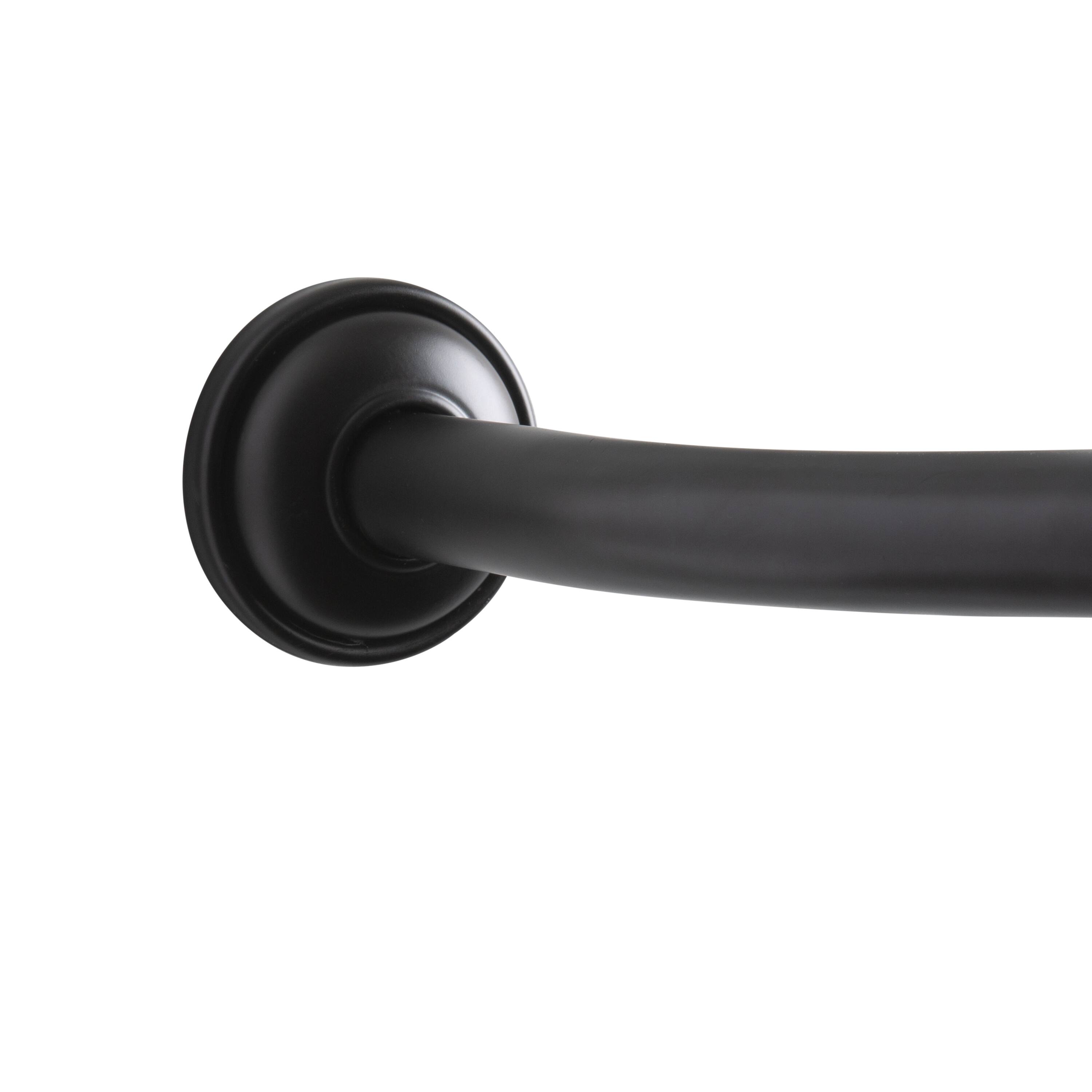 Bath Bliss Matte Black Curved Shower Rod