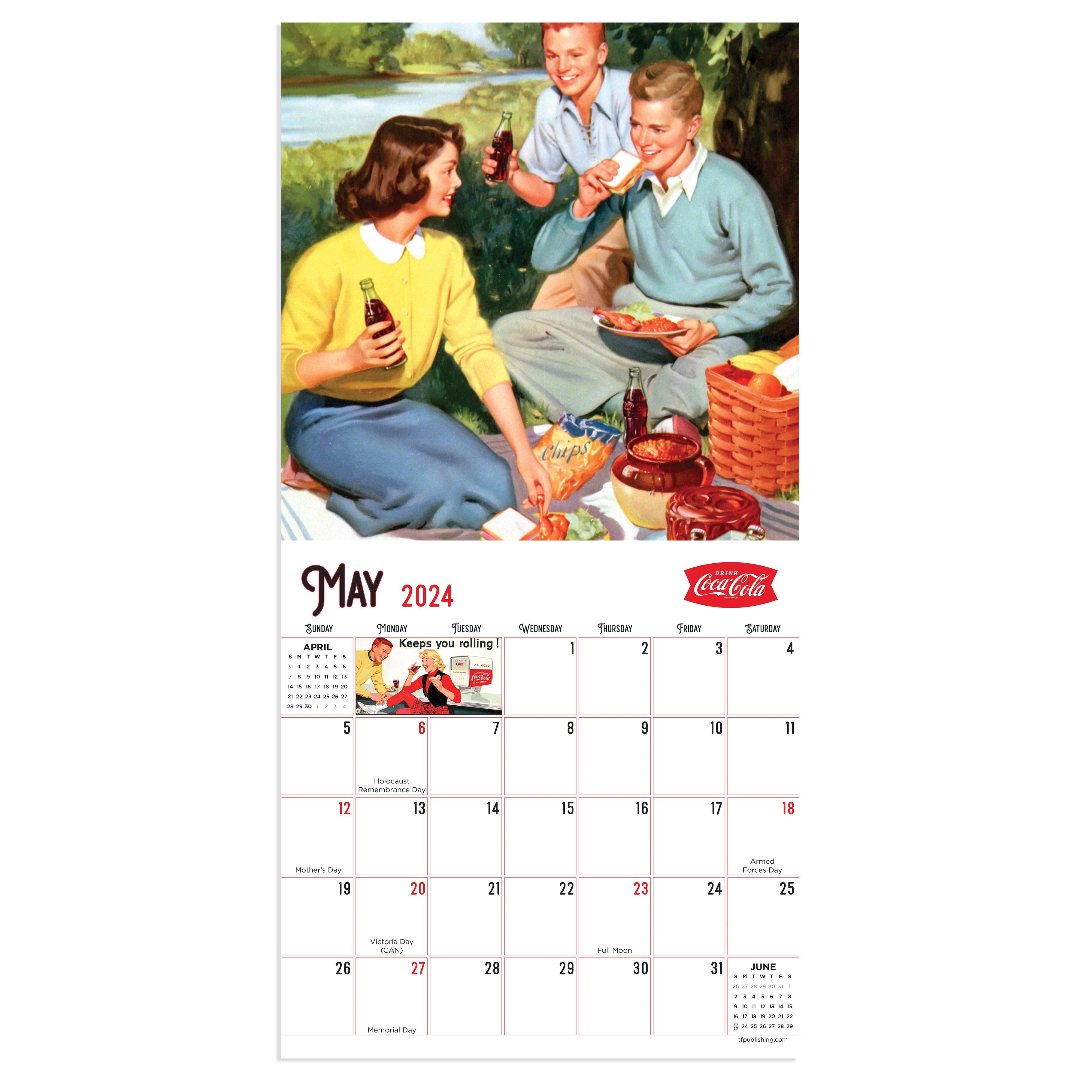 TF Publishing 2024 Coca-Cola Mini Calendar