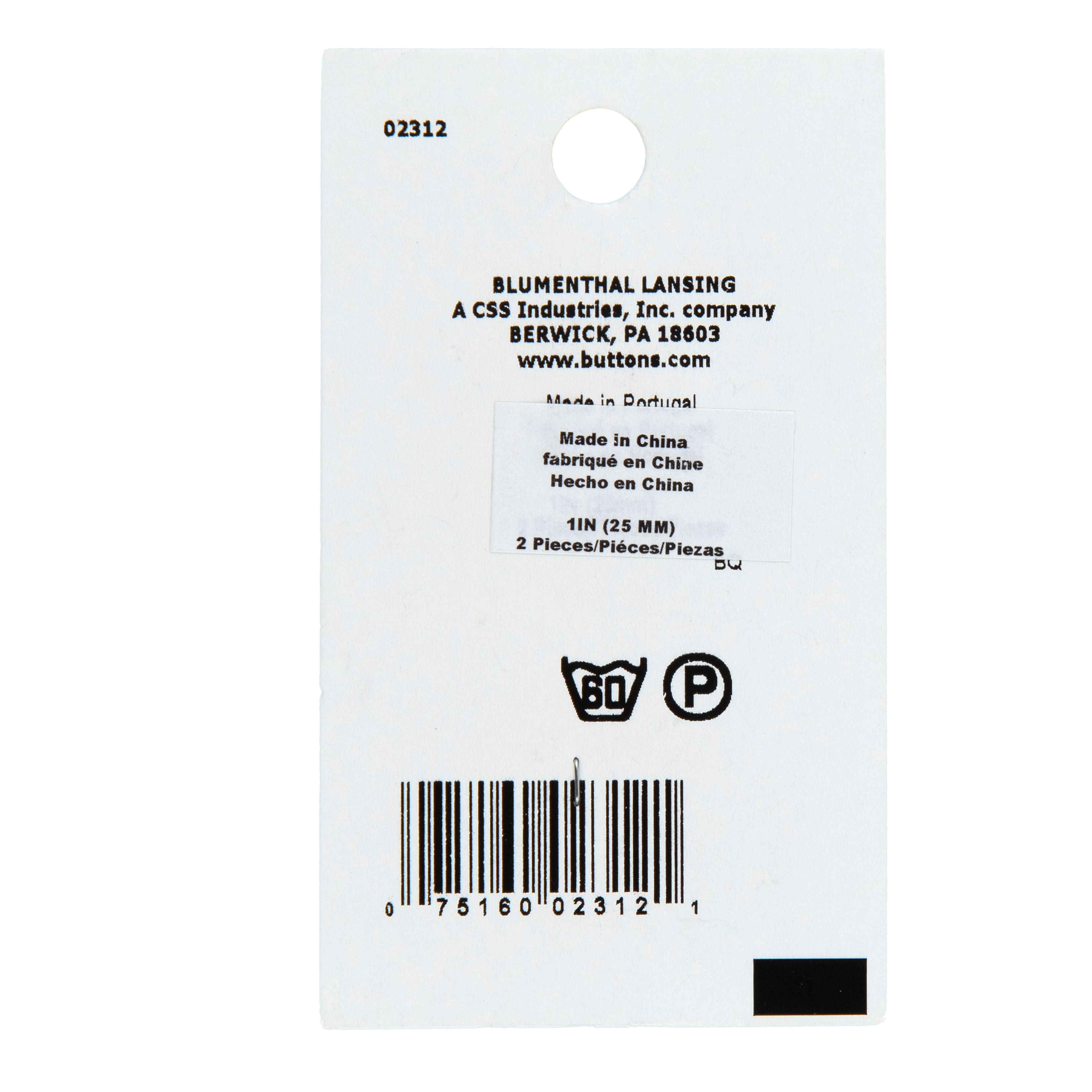 Boutons gris à 4 trous de 25 mm LaMode, 2 unités