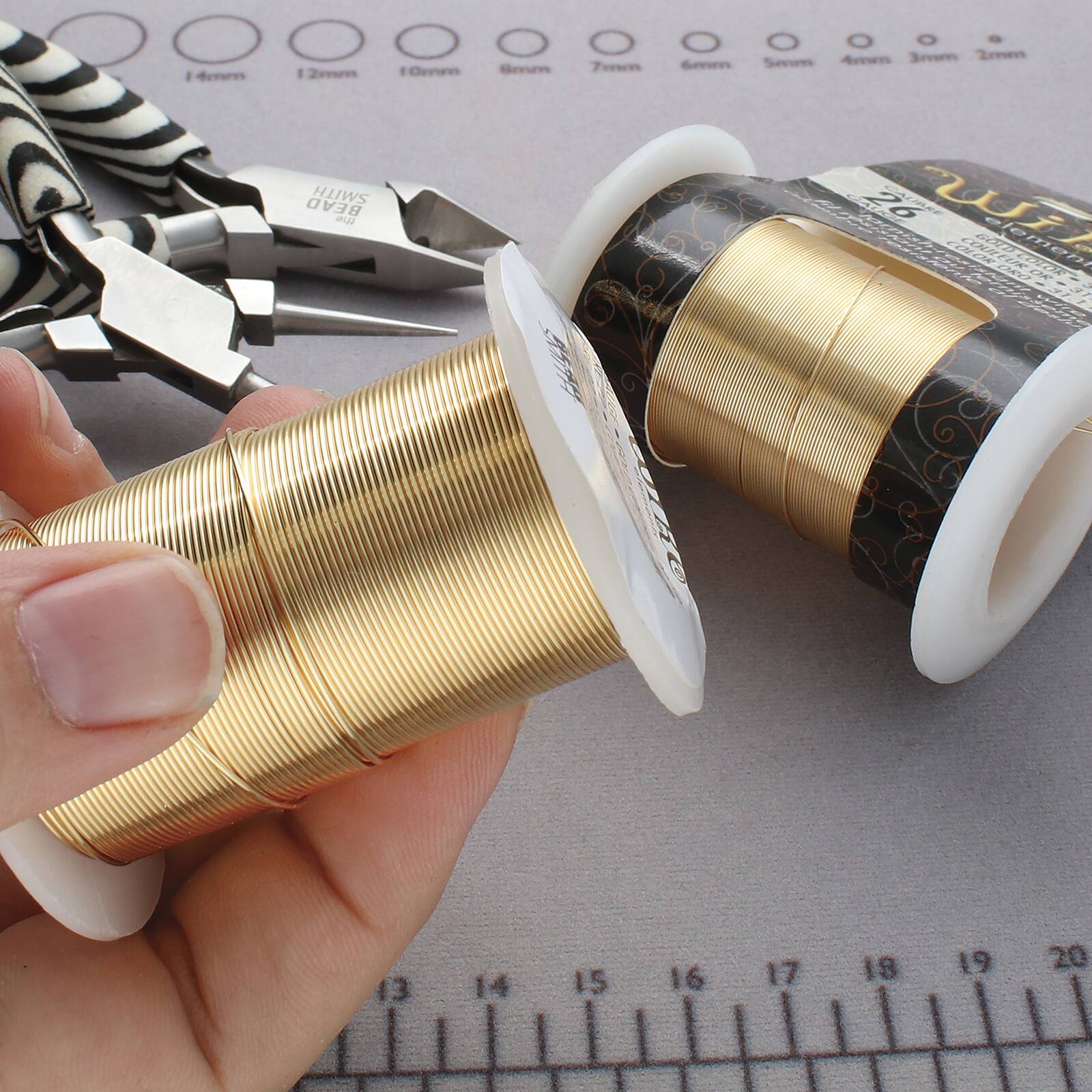 The Beadsmith® Wire Elements™ Tarnish Resistant Medium Temper Assorted Gauge Wire Spools, 12ct.