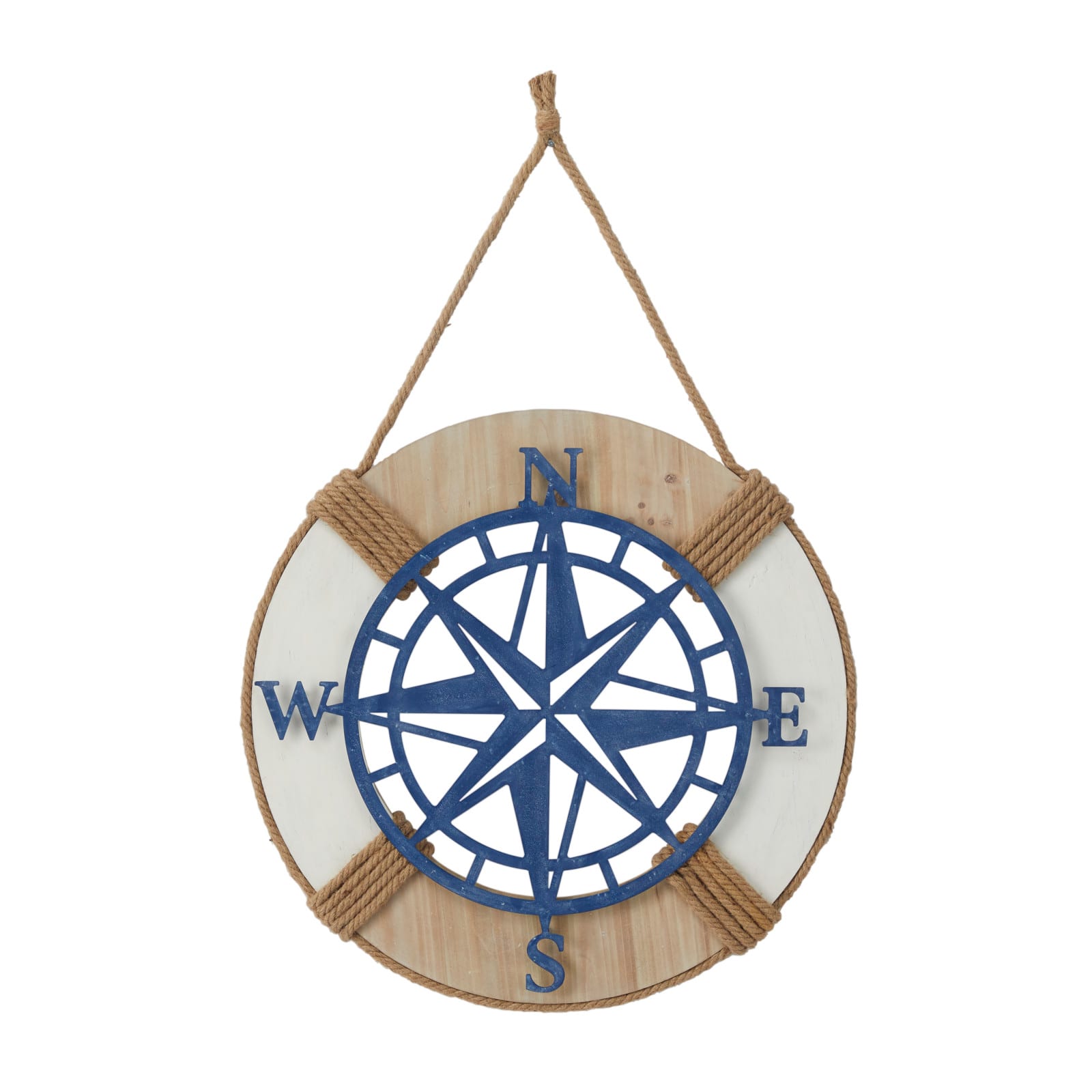 Blue Wood Nautical Ship Wheel Wall Decor 24 x 2 x 24 By Ivory And Iris