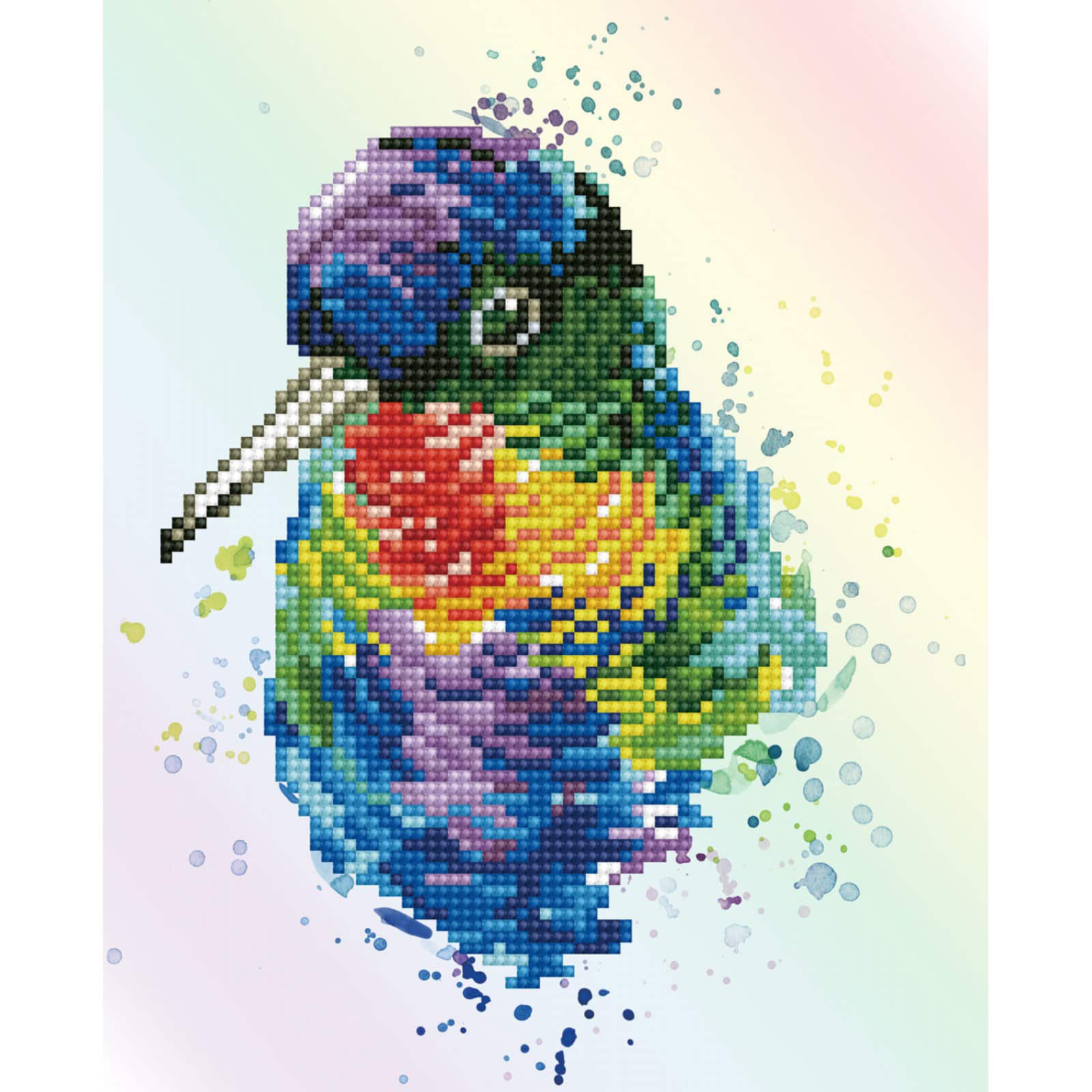 Diamond Dotz® Rainbow Feathers Diamond Painting Artwork Kit