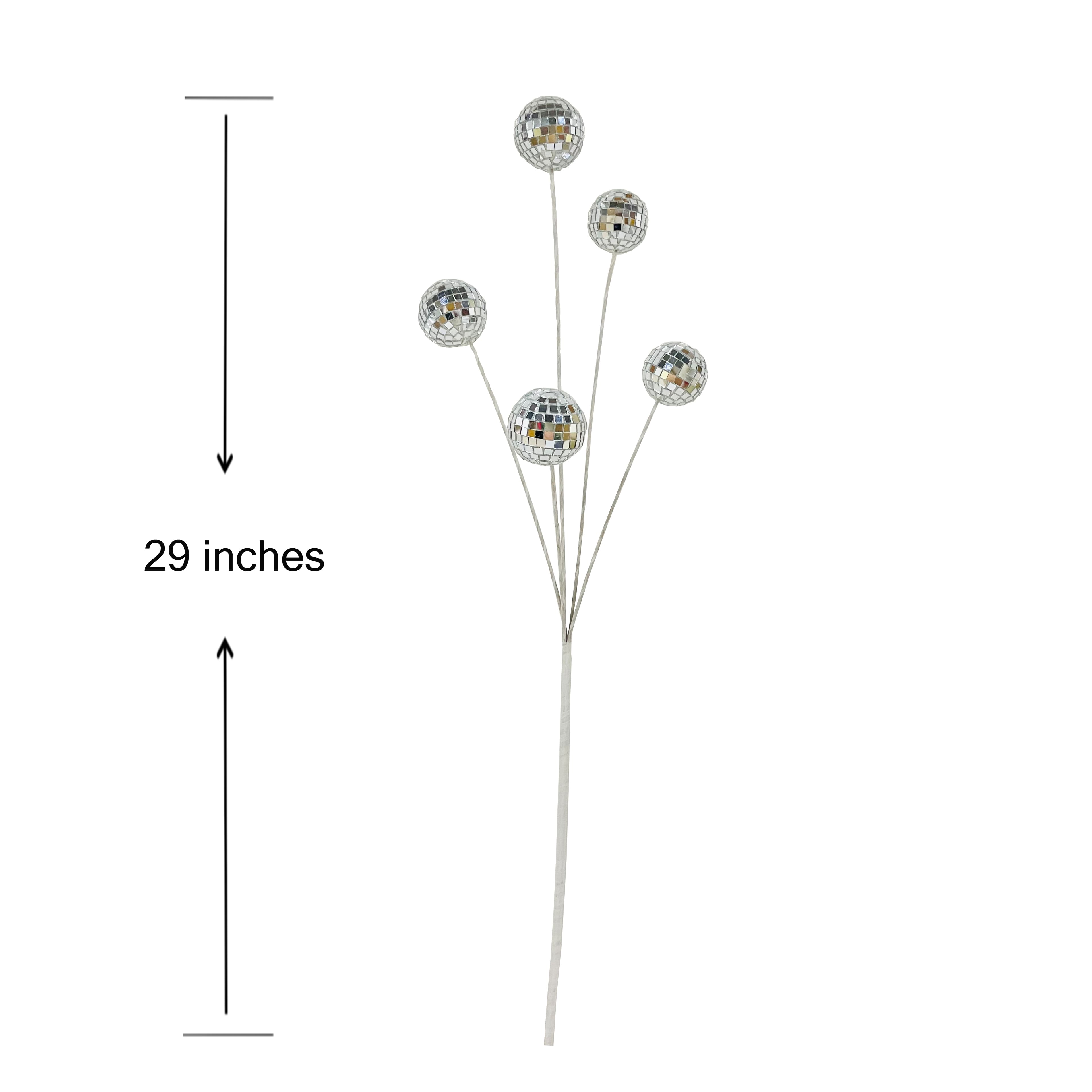 29&#x22; Silver Disco Balls Stem by Ashland&#xAE;