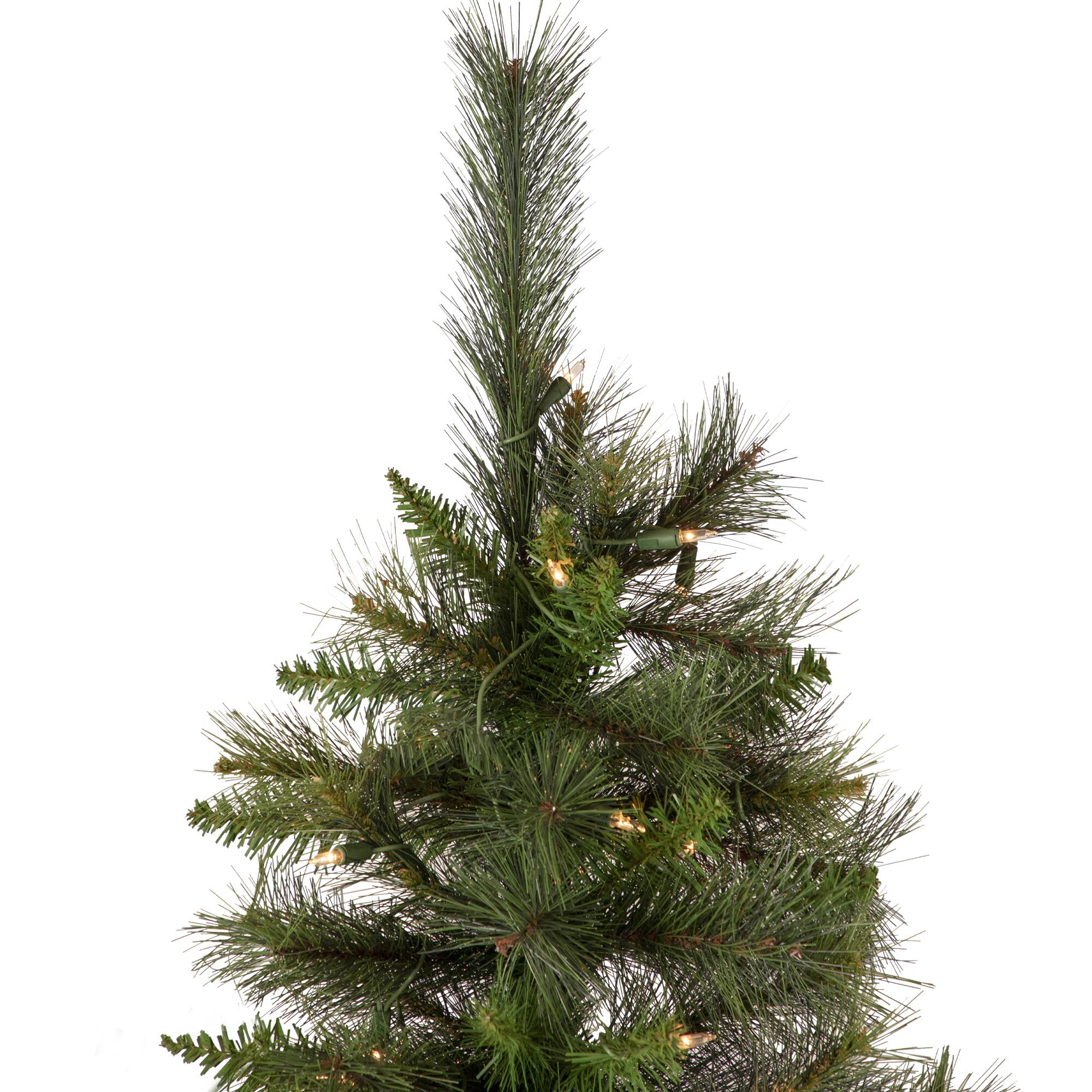 7.5ft. Pre-Lit Real Touch&#x2122;&#xFE0F; Canyon Pine Artificial Half Wall Christmas Tree, Clear Lights
