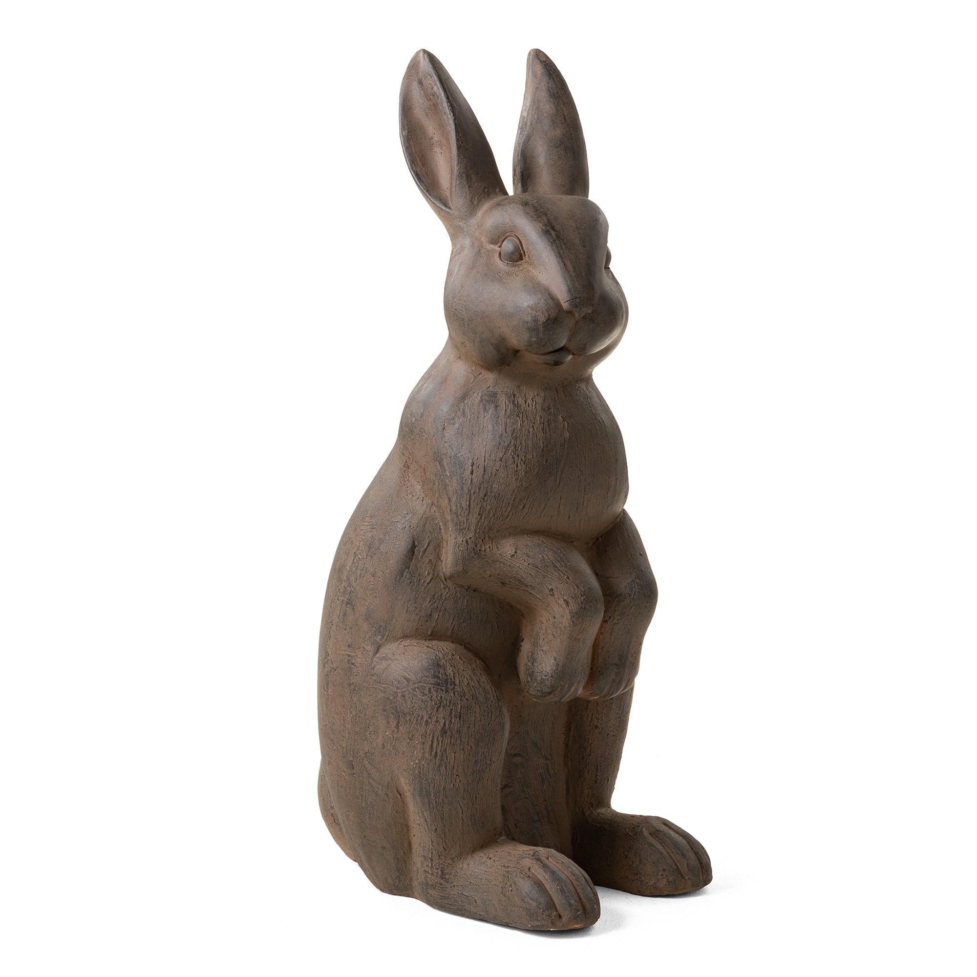 Glitzhome® 28" MGO Oversized Bronze Standing Rabbit Statue