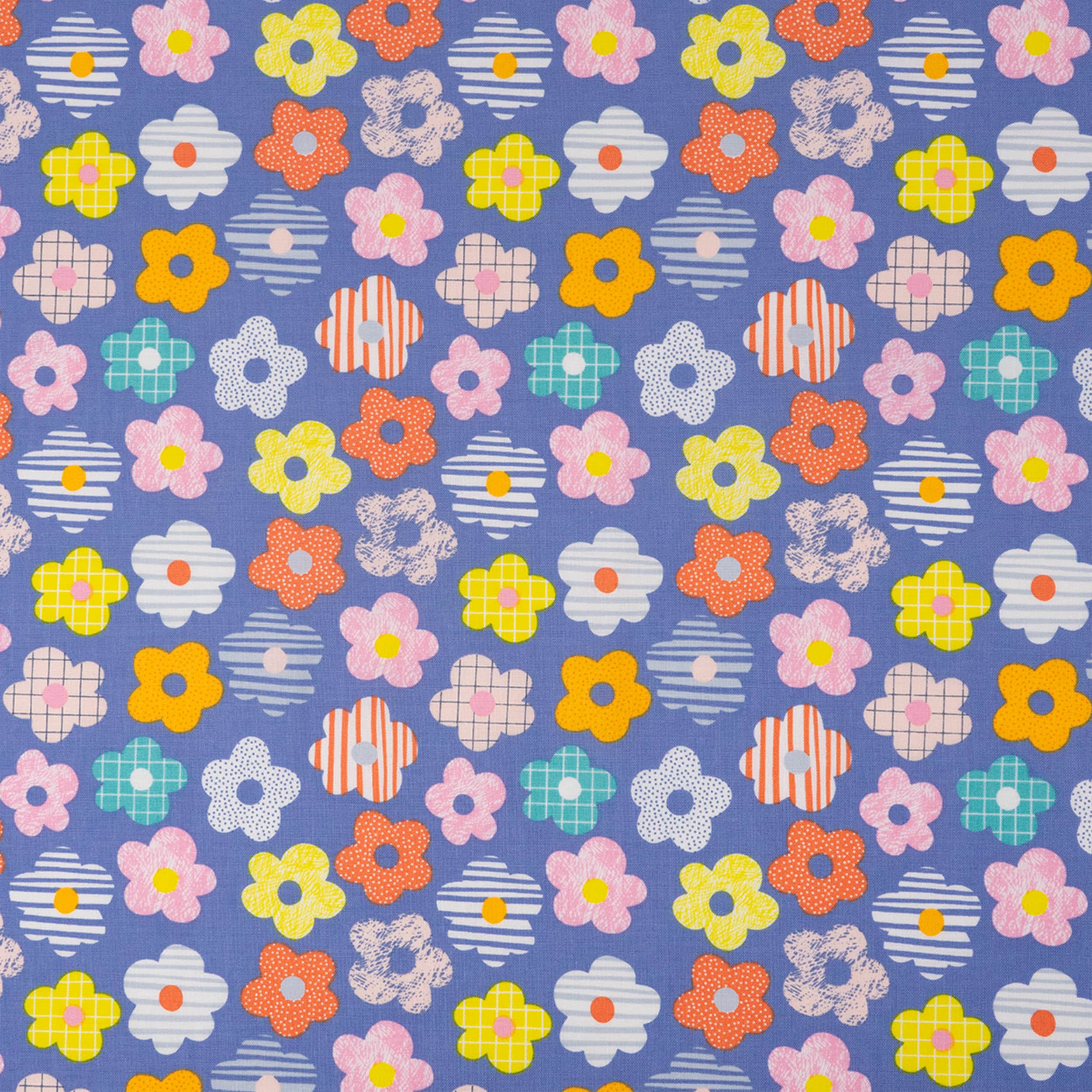 SINGER Modern Daisy Tossed Cotton Fabric