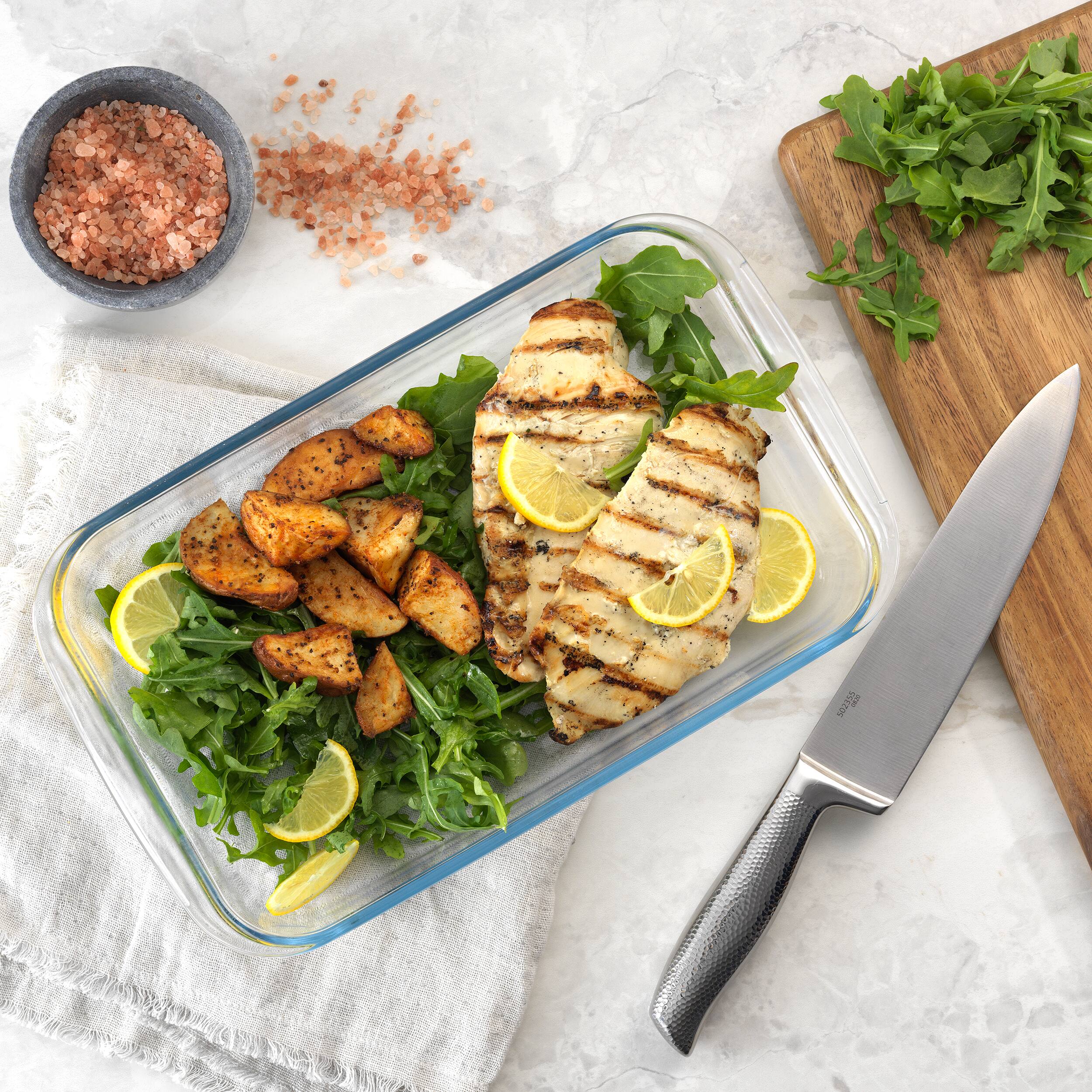 JoyJolt® Red Glass Bakeware Containers Set