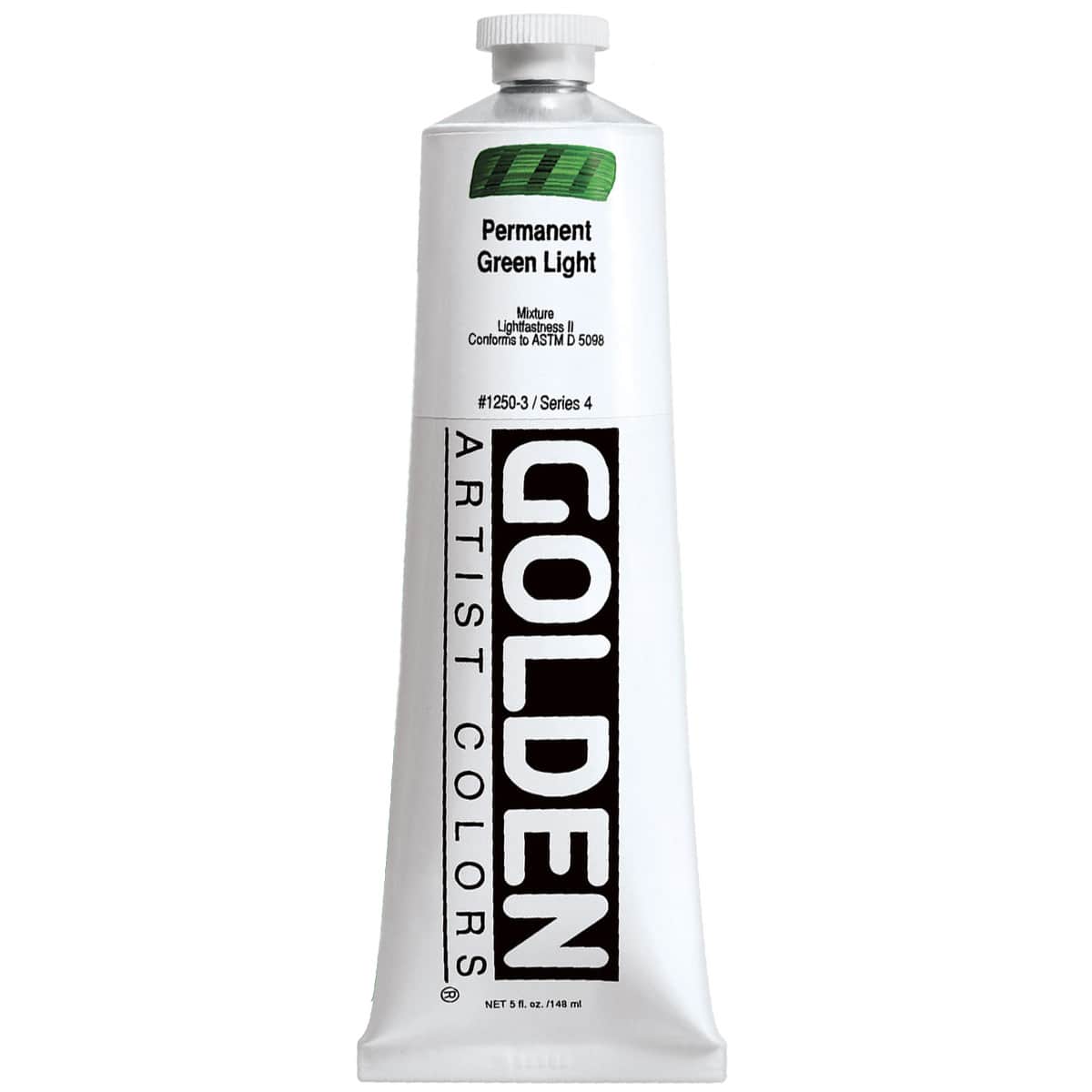 Golden Heavy Body Acrylic Paint, 5 oz in 1250 Permanent Green Light
