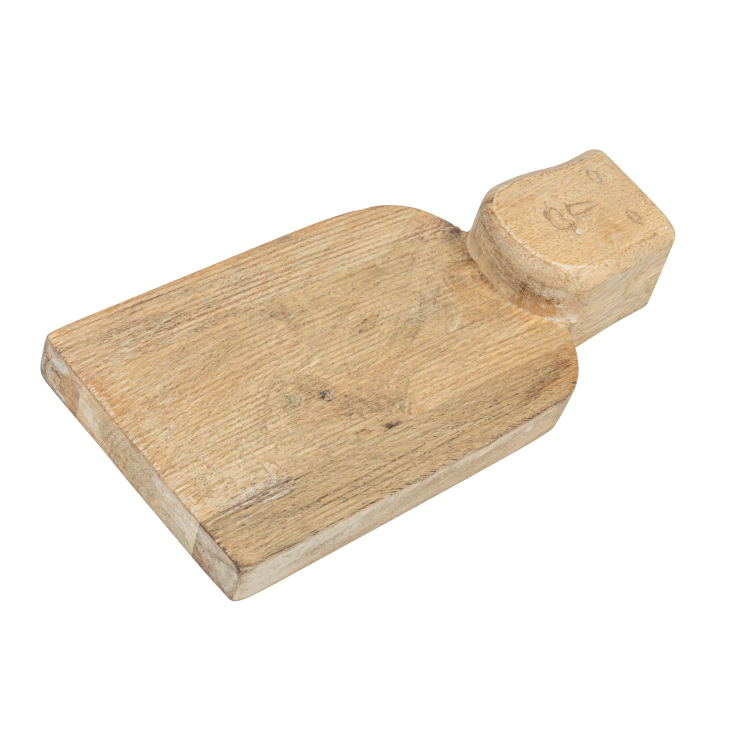 Hello Honey® Hand-Carved Mango Wood Cutting Board with Face Handle