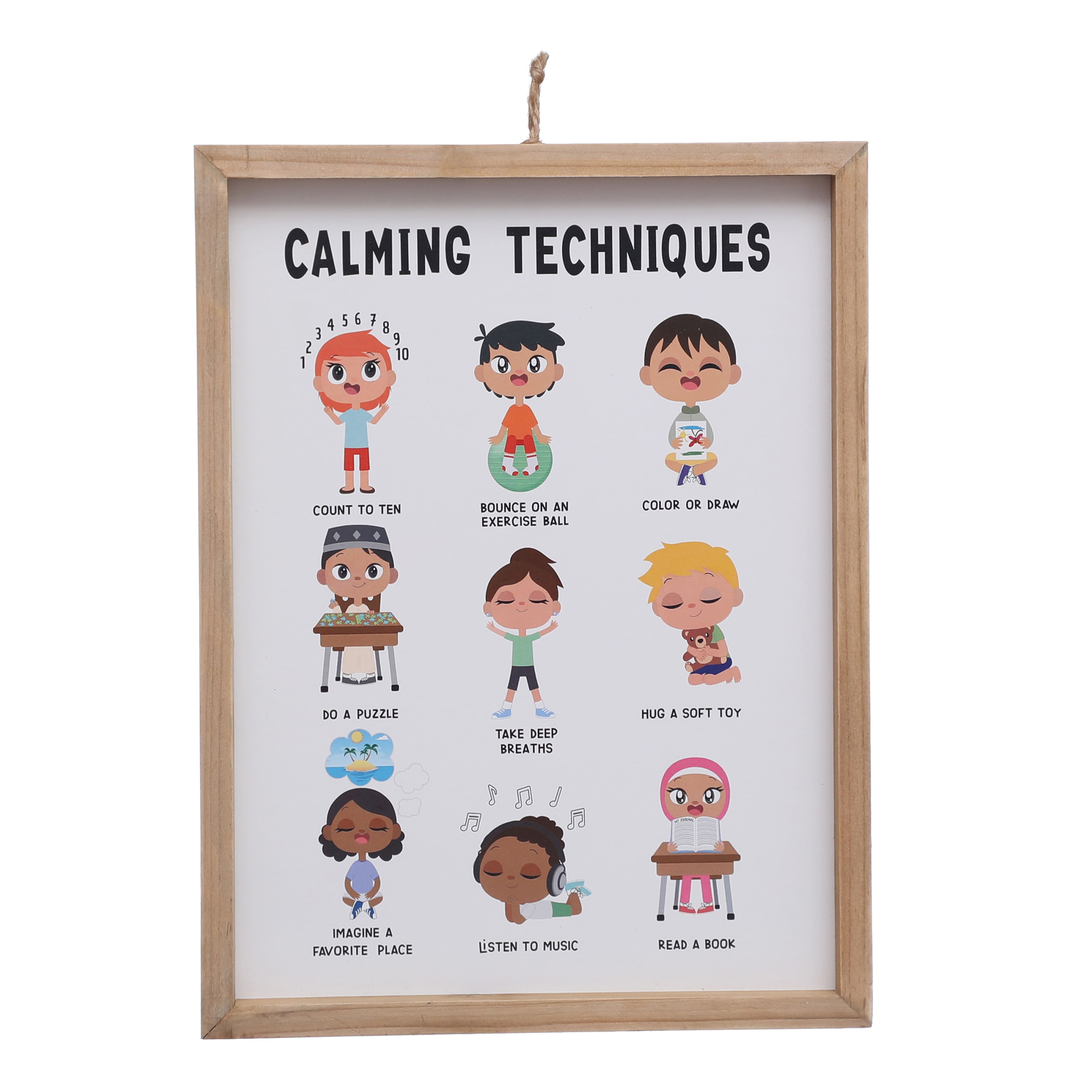 Class Rules! Calming Techniques Wall Sign by B2C&#x2122;