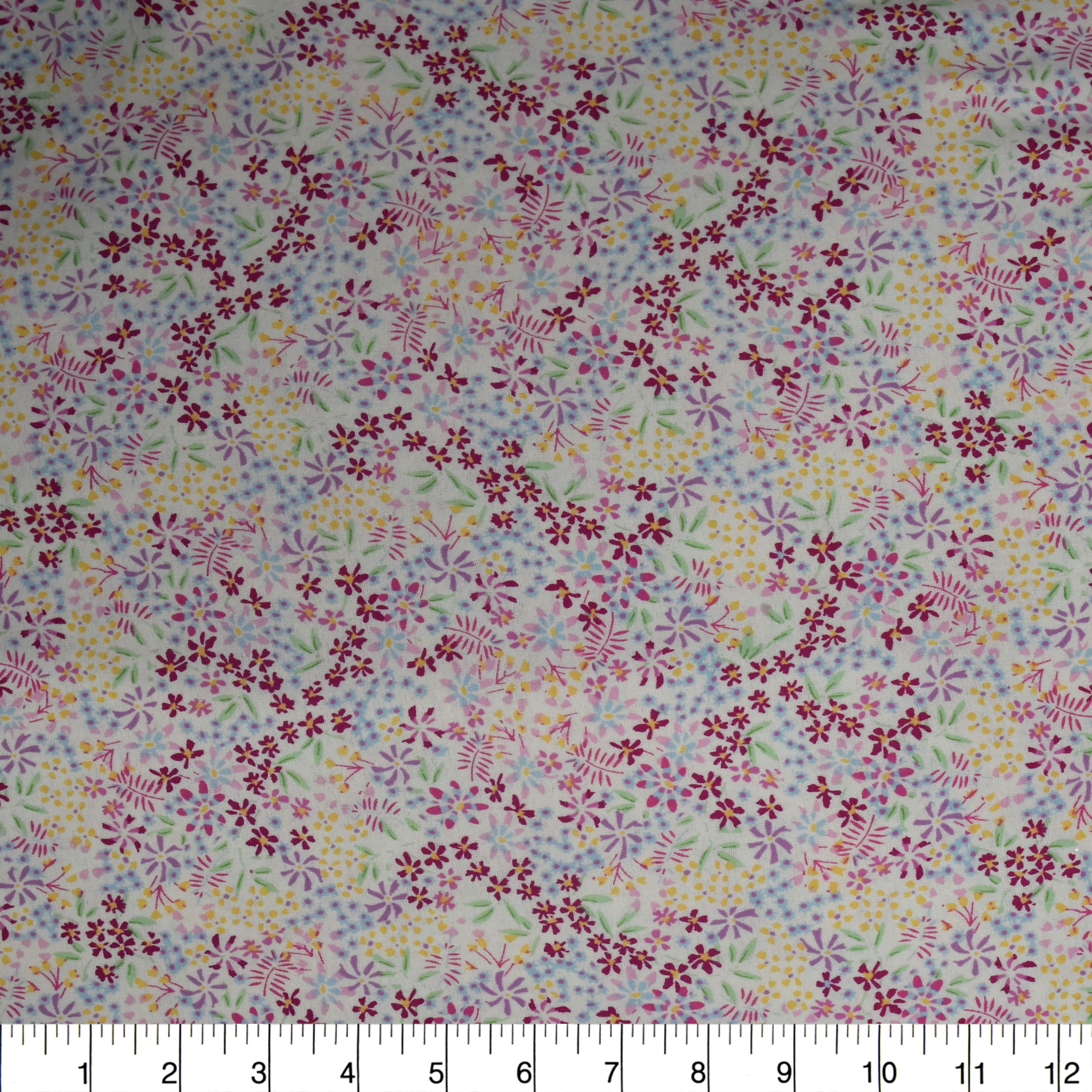 Feldman Pink Ditsy Floral Cotton Flannel