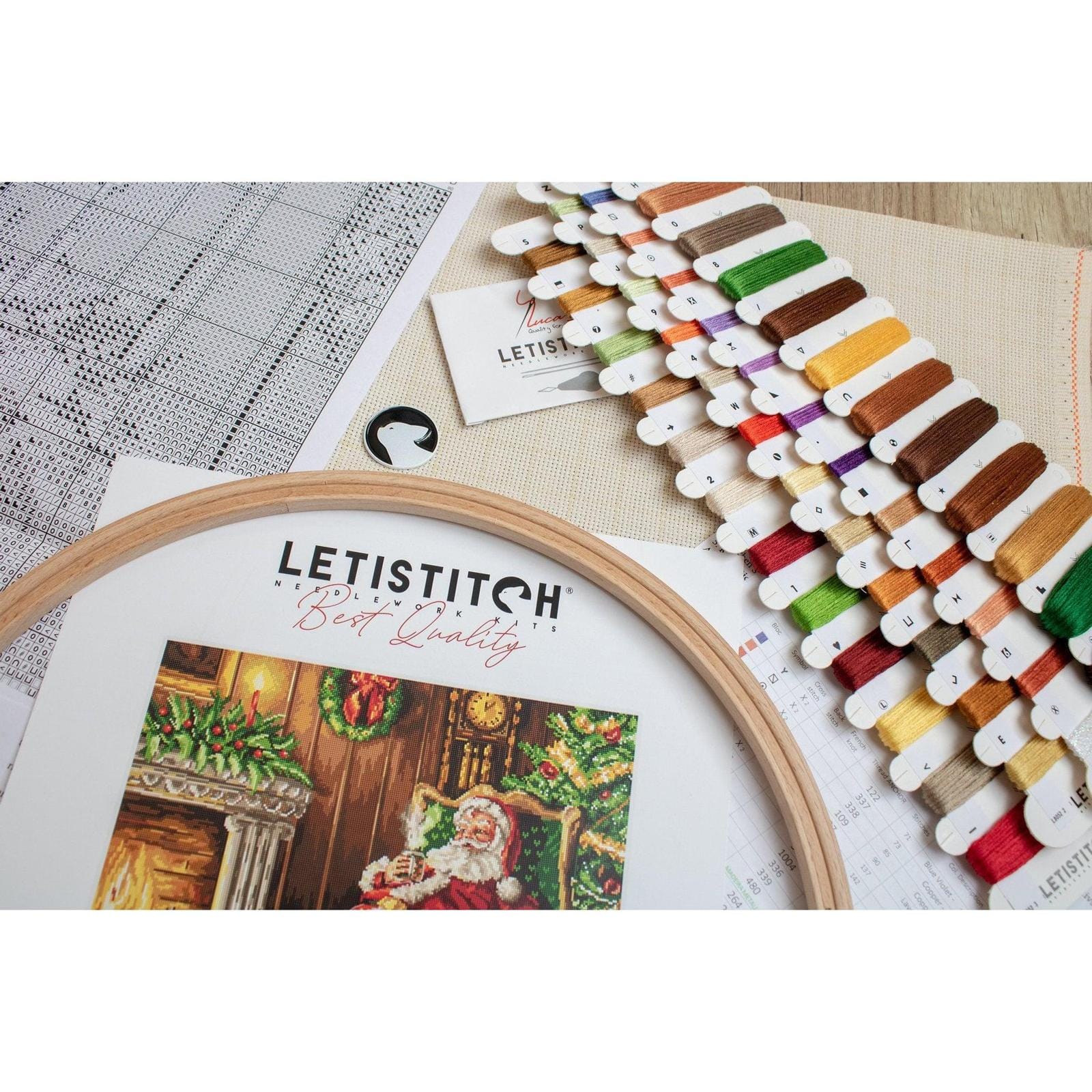 Letistitch Santa&#x27;s Rest by the Chimney Counted Cross Stitch Kit