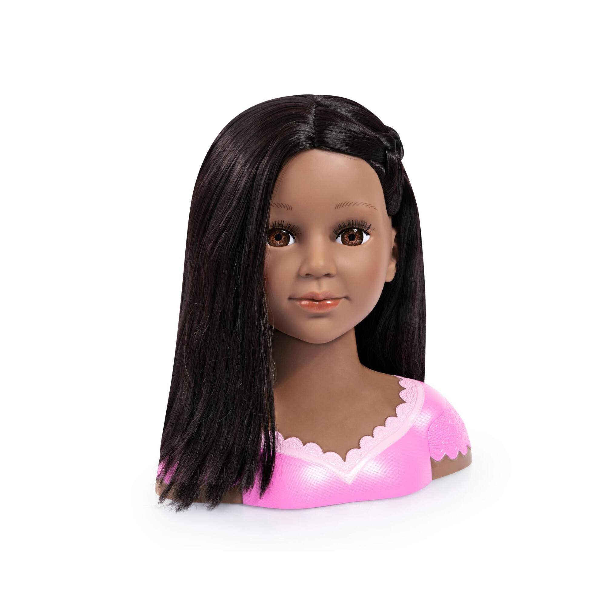 Bayer Design Charlene Super Model Black Haired Styling Head with Makeup