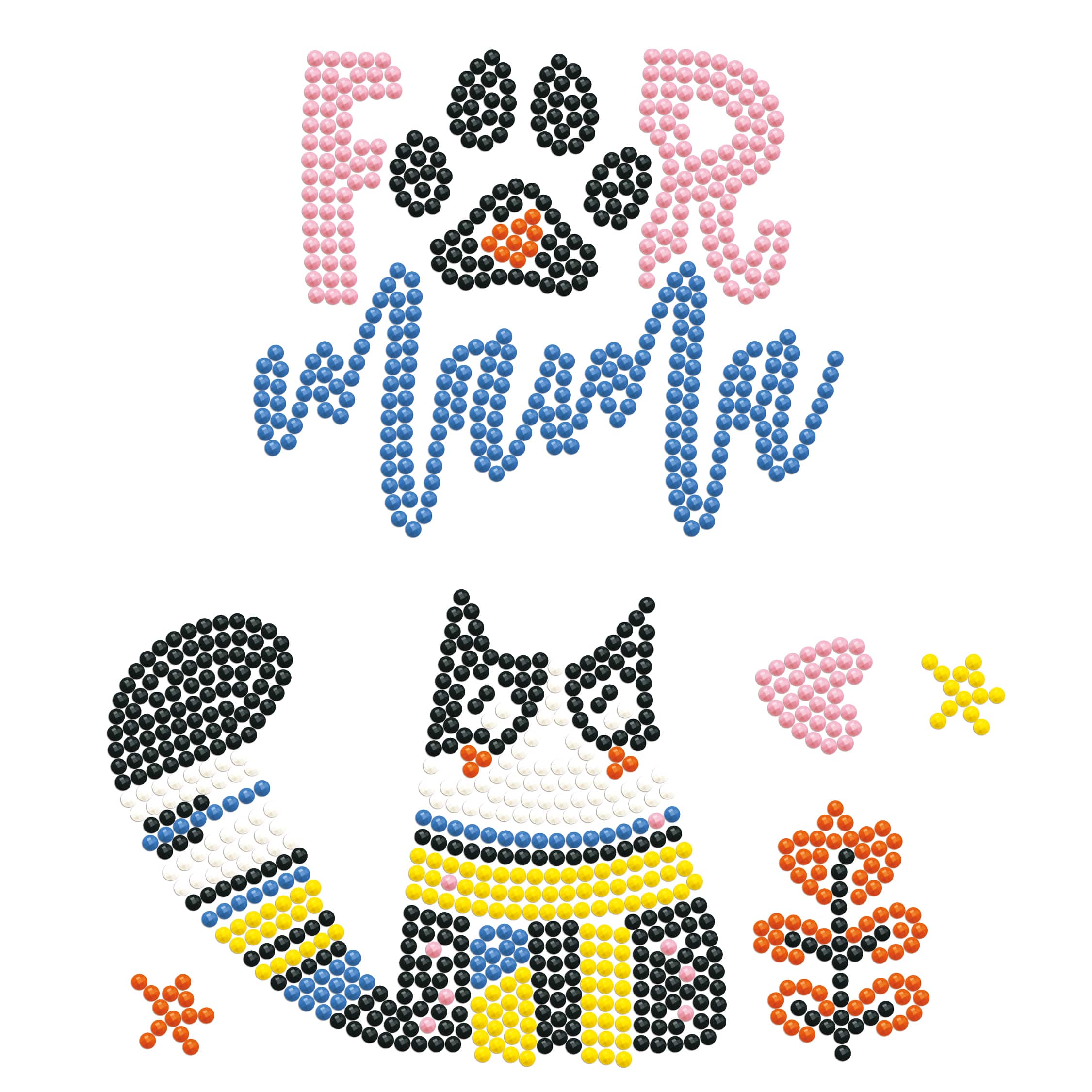 Diamond Dotz® Cat & Fur Mama Iron-On 'n' Dot Kit