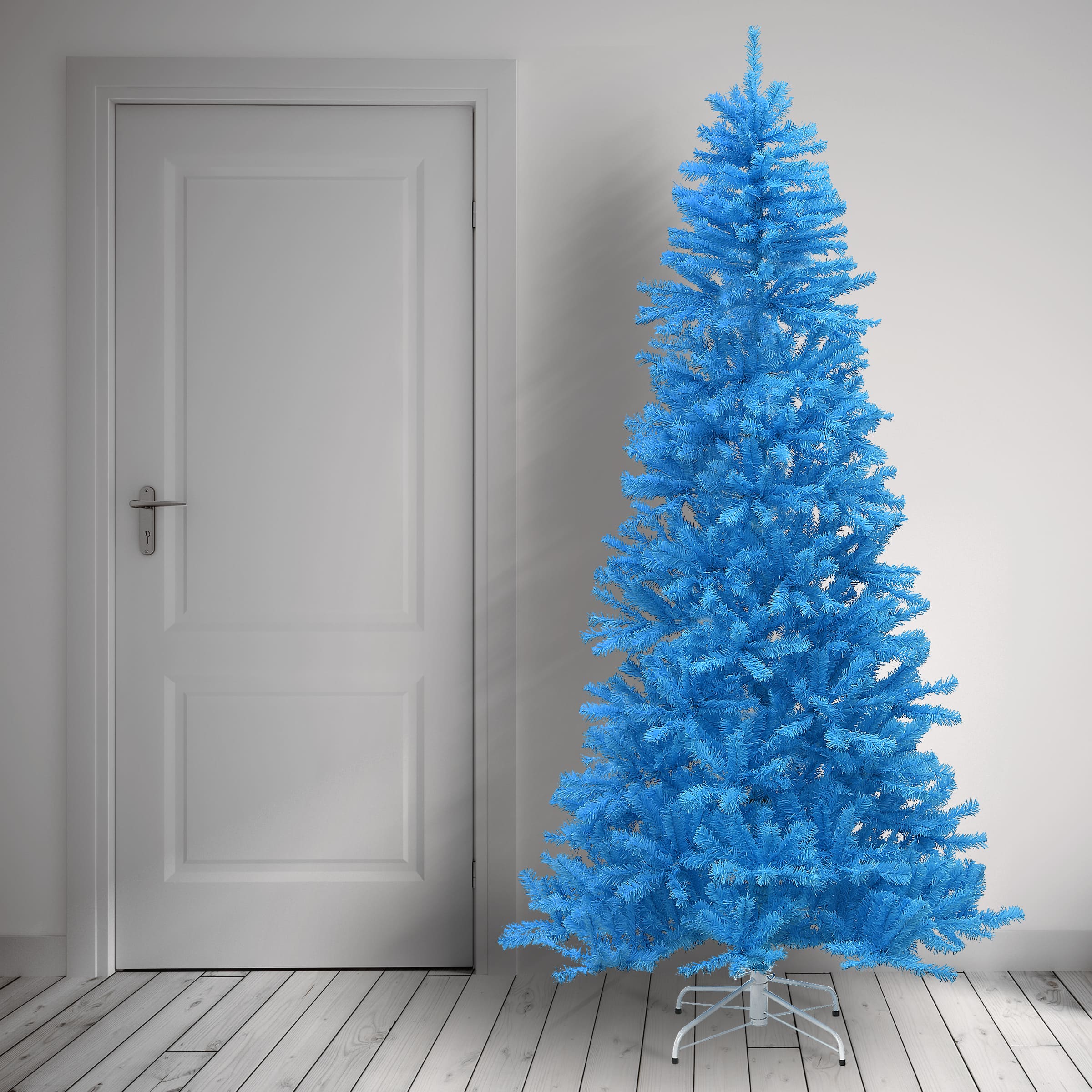7.5ft. Unlit Light Blue Medium Artificial Christmas Tree