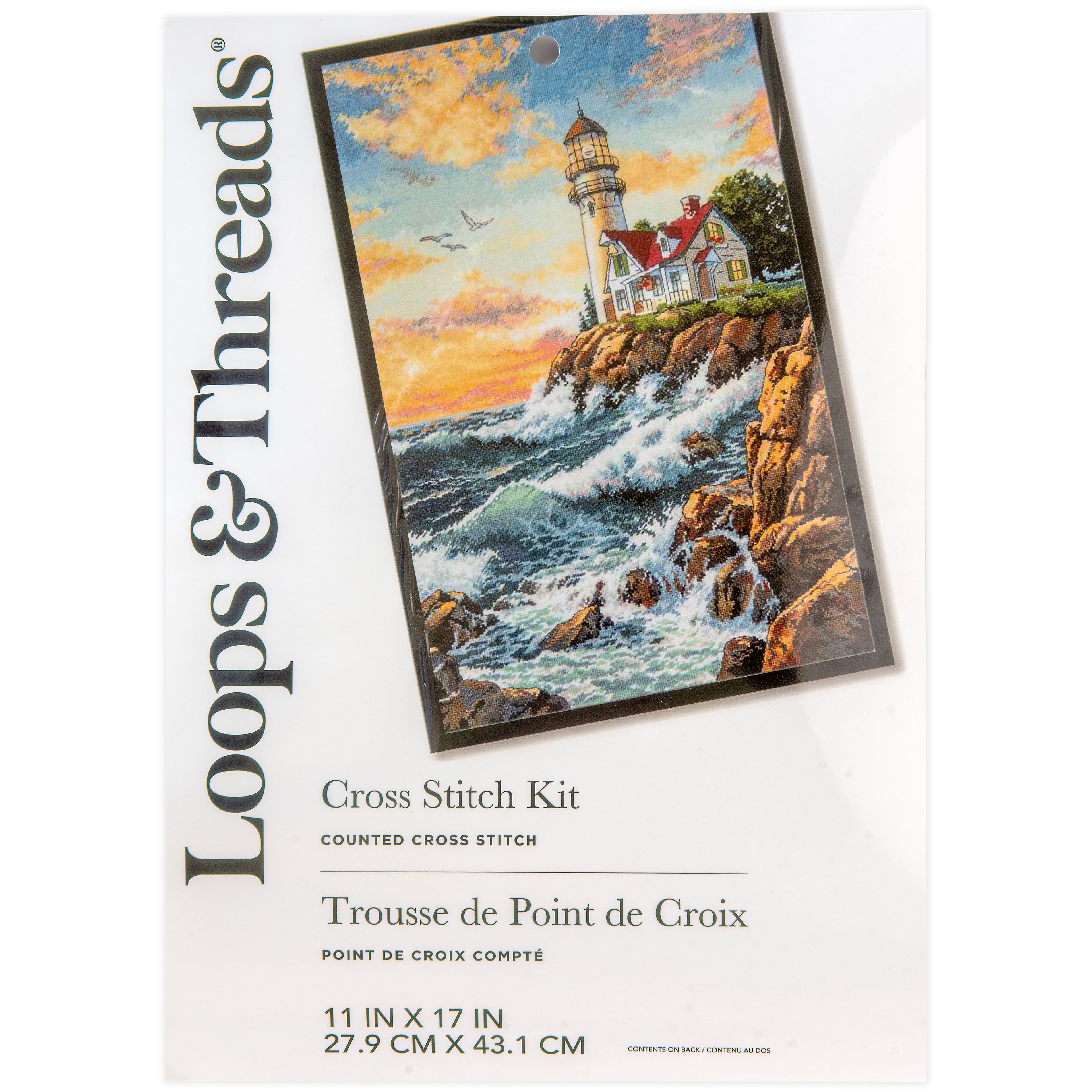 Lighthouse Counted Cross Stitch Kit by Loops &#x26; Threads&#xAE;