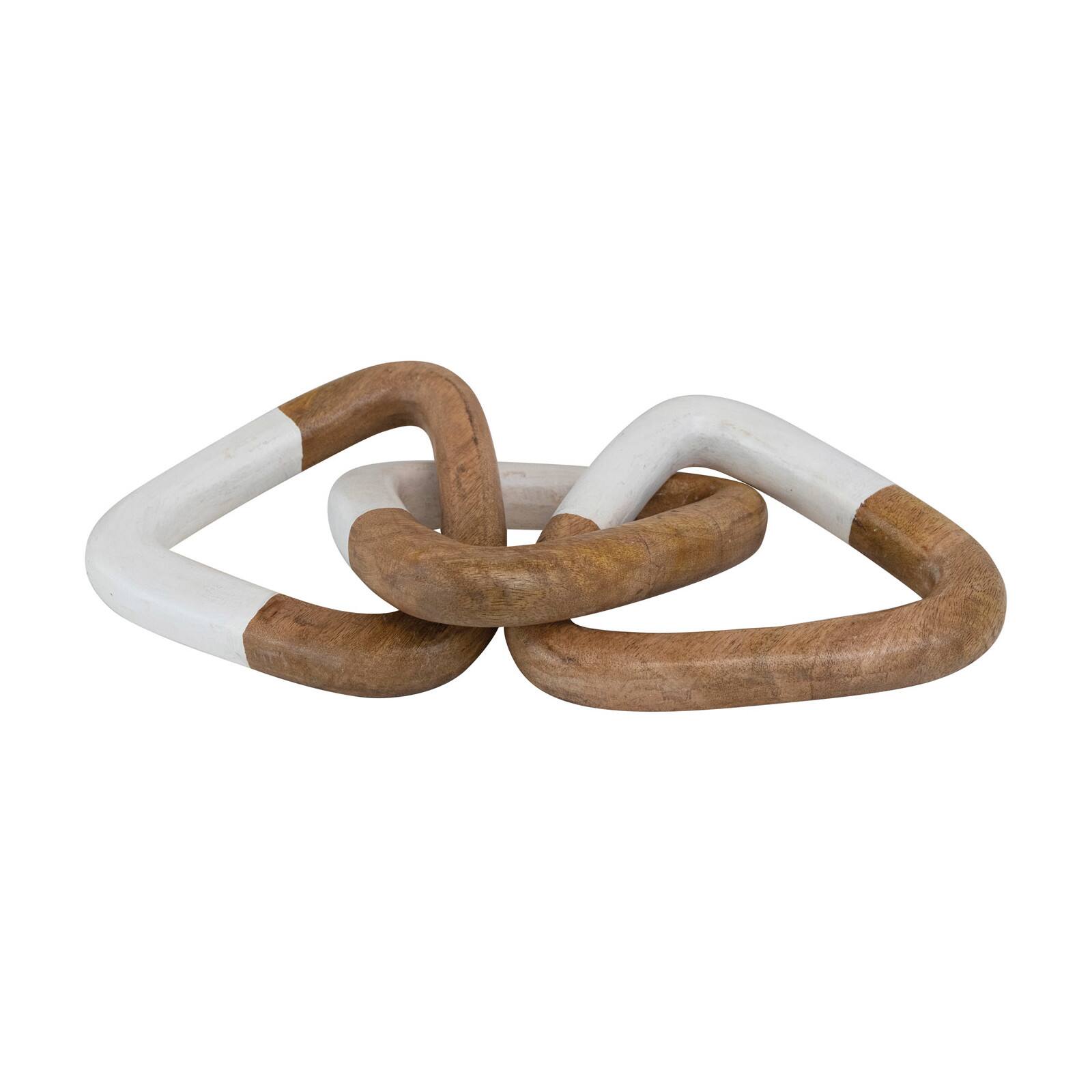 Hello Honey® 19" Mango Wood 3-Links Chain Décor