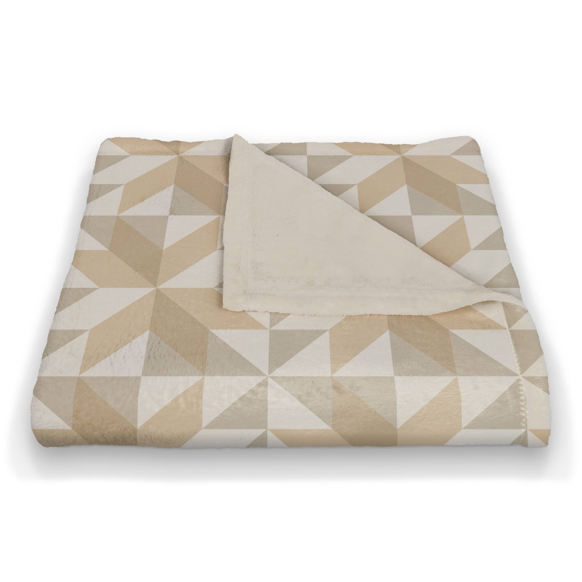Neutral Barn Star Pattern Coral Fleece Blanket