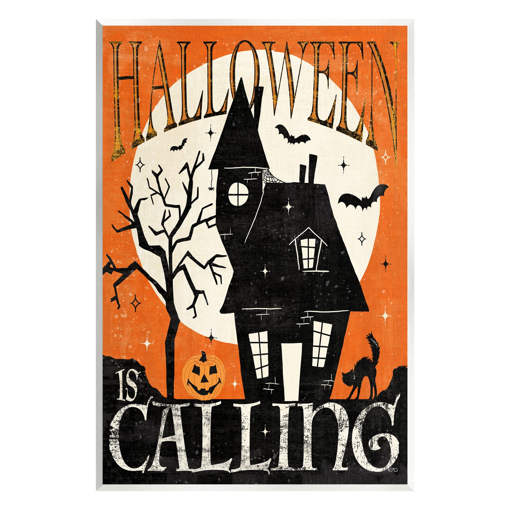 Stupell Industries Halloween Is Calling Haunted House Wall Plaque Art