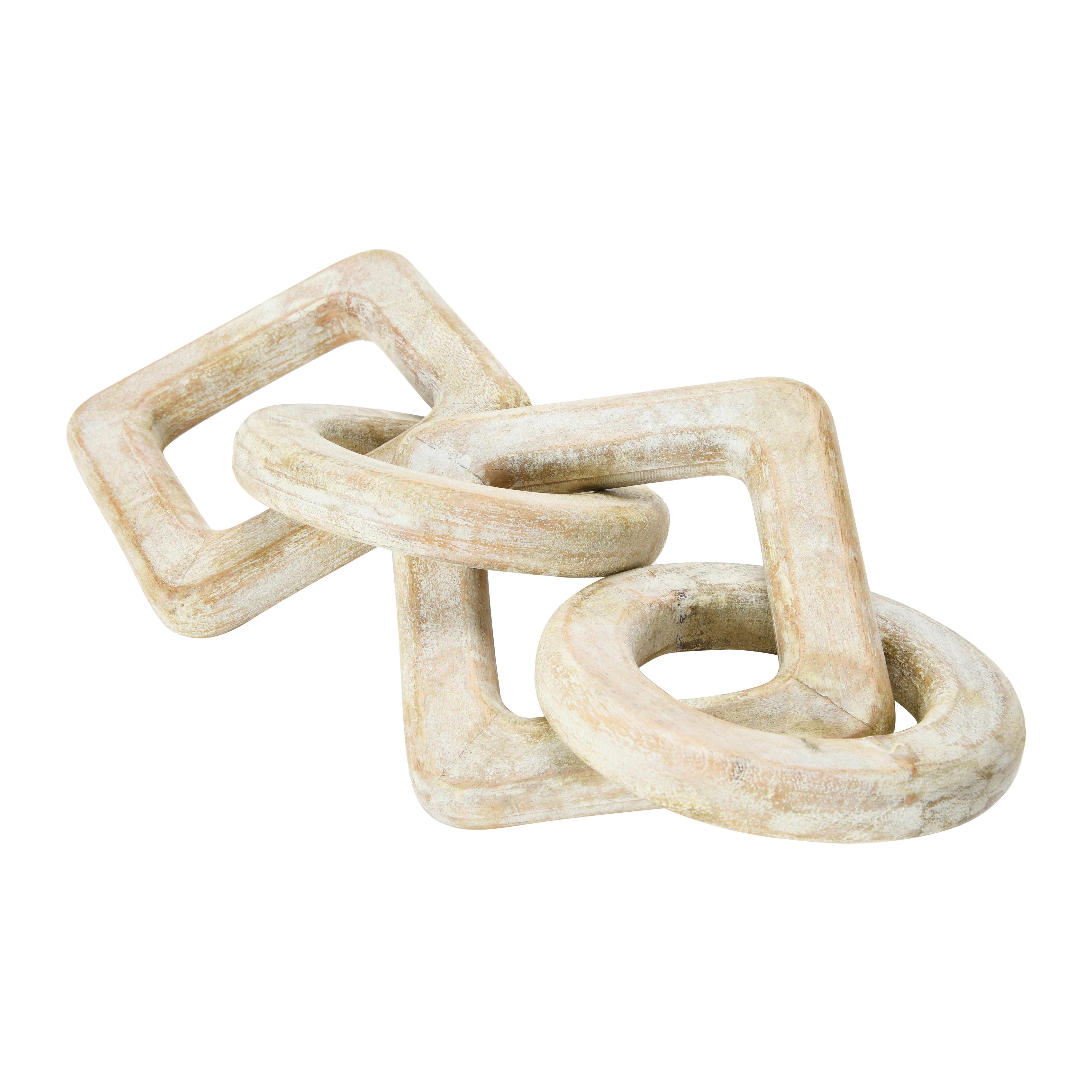 Hello Honey® 15.5" Whitewashed Mango Wood Chain Décor