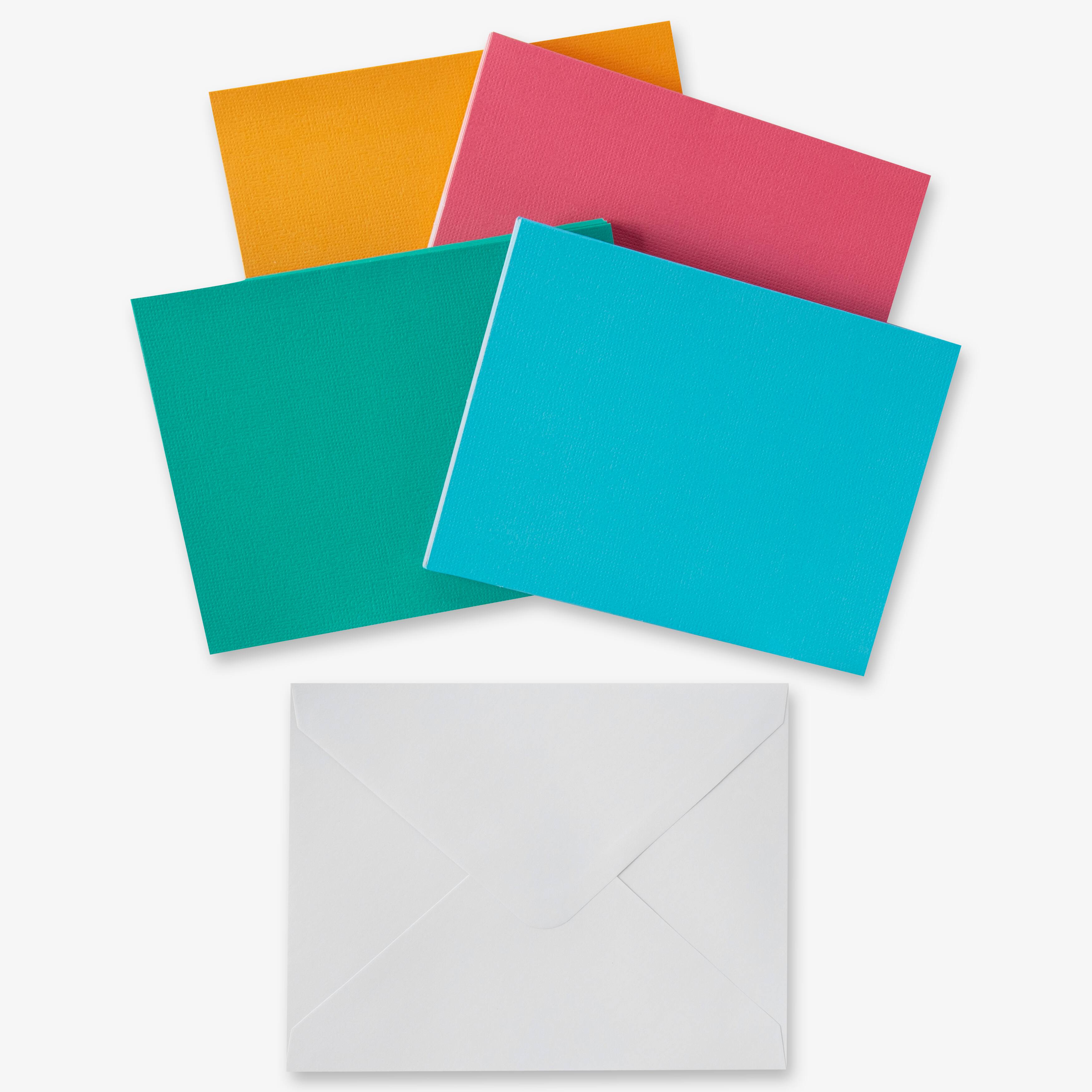 12 Packs: 40 ct. (480 total) 4.25&#x22; x 5.5&#x22; Solid Rainbow Cards &#x26; Envelopes by Recollections&#x2122;