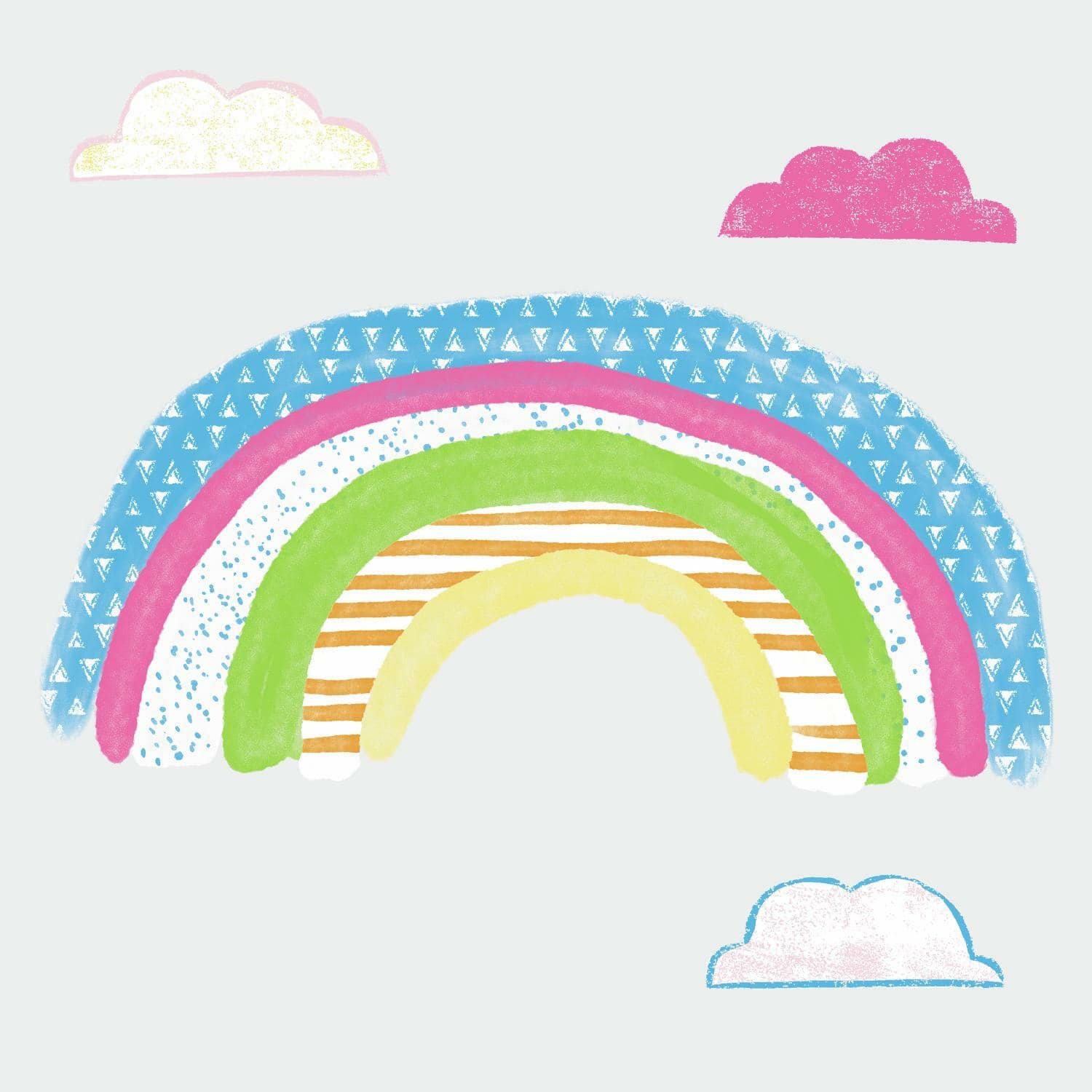 RoomMates Pattern Rainbow Peel &#x26; Stick Giant Wall Decals