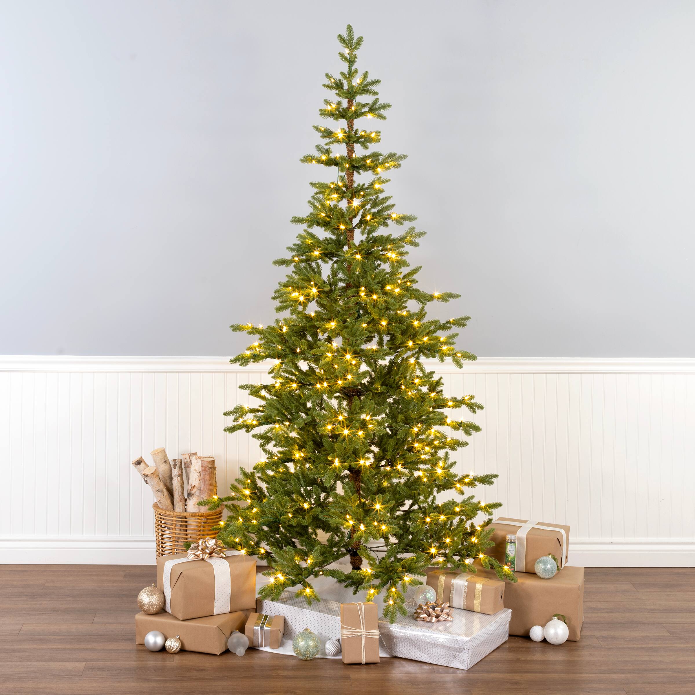 7.5ft. Pre-Lit Dancer Pine Artificial Christmas Tree, Clear Lights
