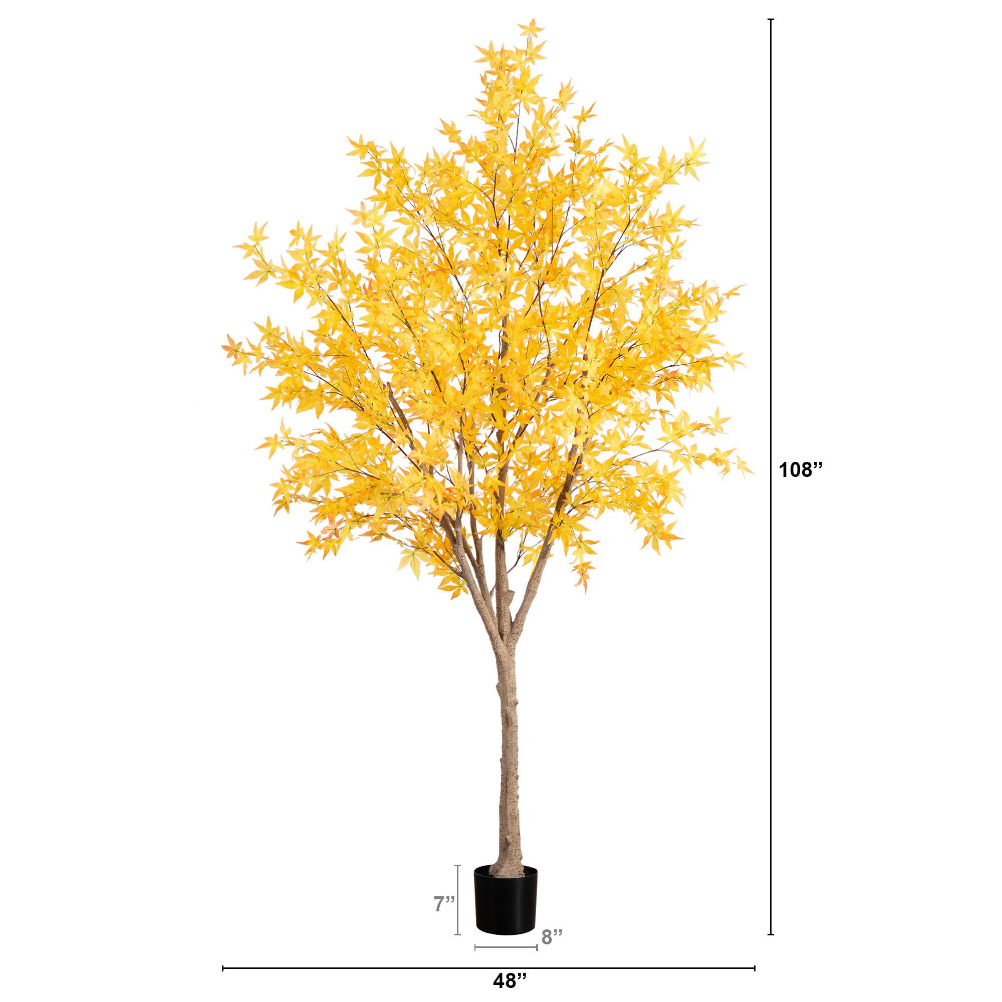 9ft. Potted Artificial Autumn Maple Tree