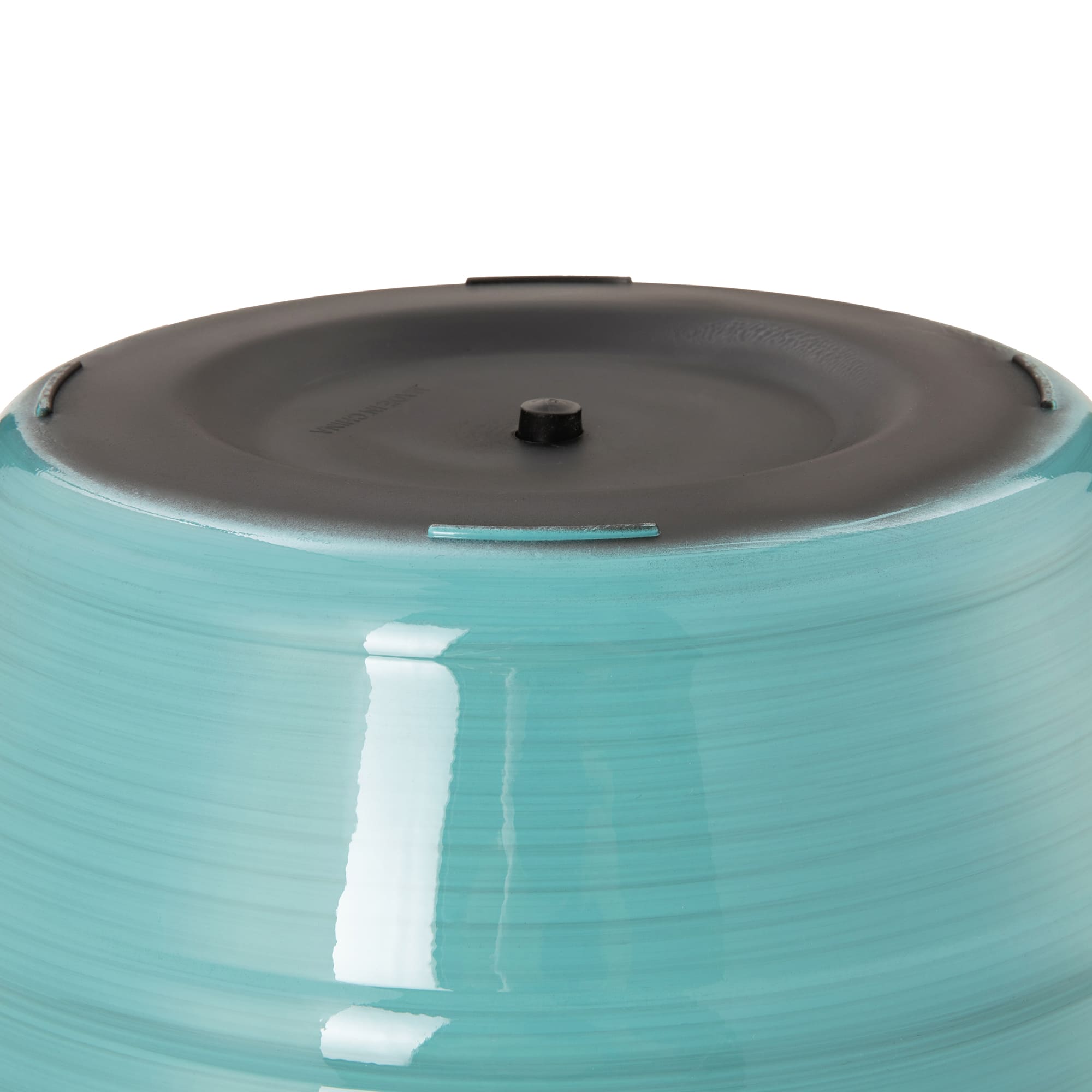 Glitzhome® Round Faux Ceramic Pot Plastic Planter Set