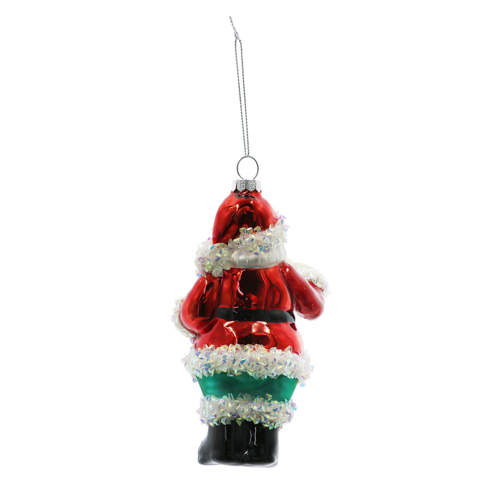 5.25&#x22; Selfie Santa Claus Glass Ornament by Ashland&#xAE;