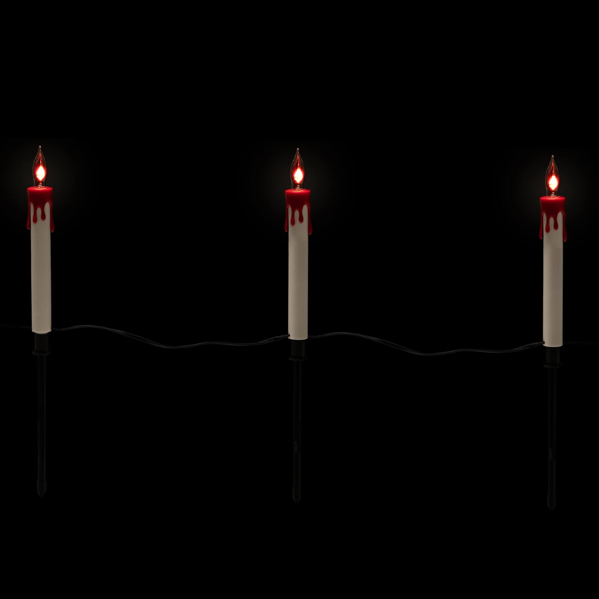 5ct. Lighted Flickering Candle Halloween Pathway Marker Lights