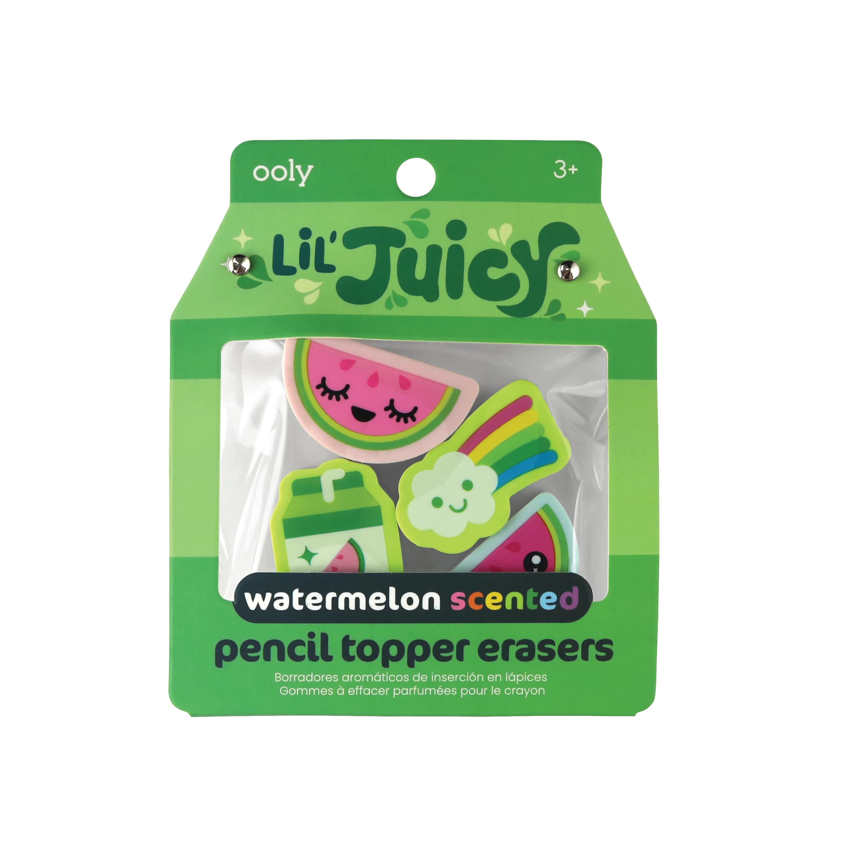 OOLY Lil&#x27; Juicy Watermelon Scented Pencil Topper Erasers