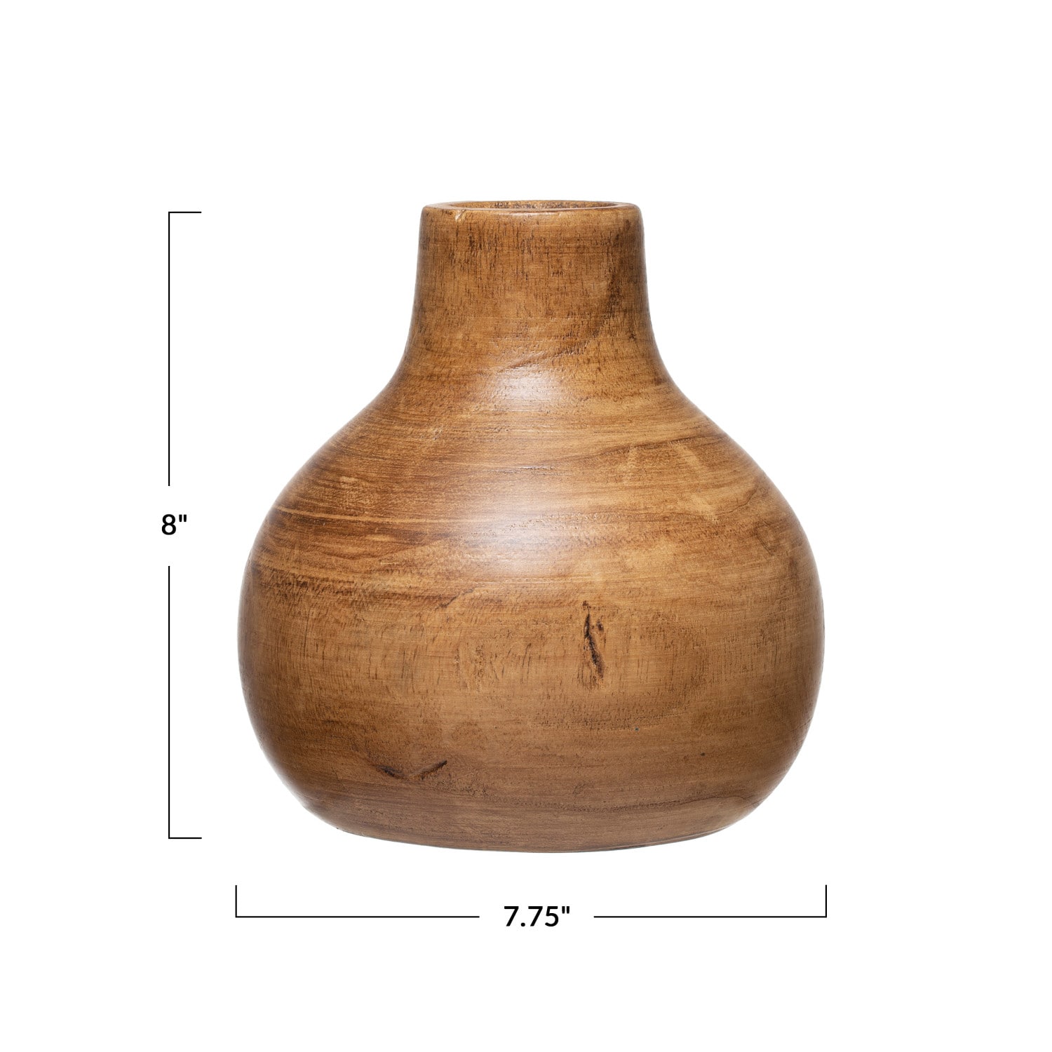 Hello Honey® Brown Paulownia Wood Vase