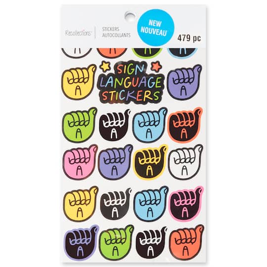 12 Pack: Sign Language Sticker Book by Recollectionsâ„¢ | Stickers | Michaels
