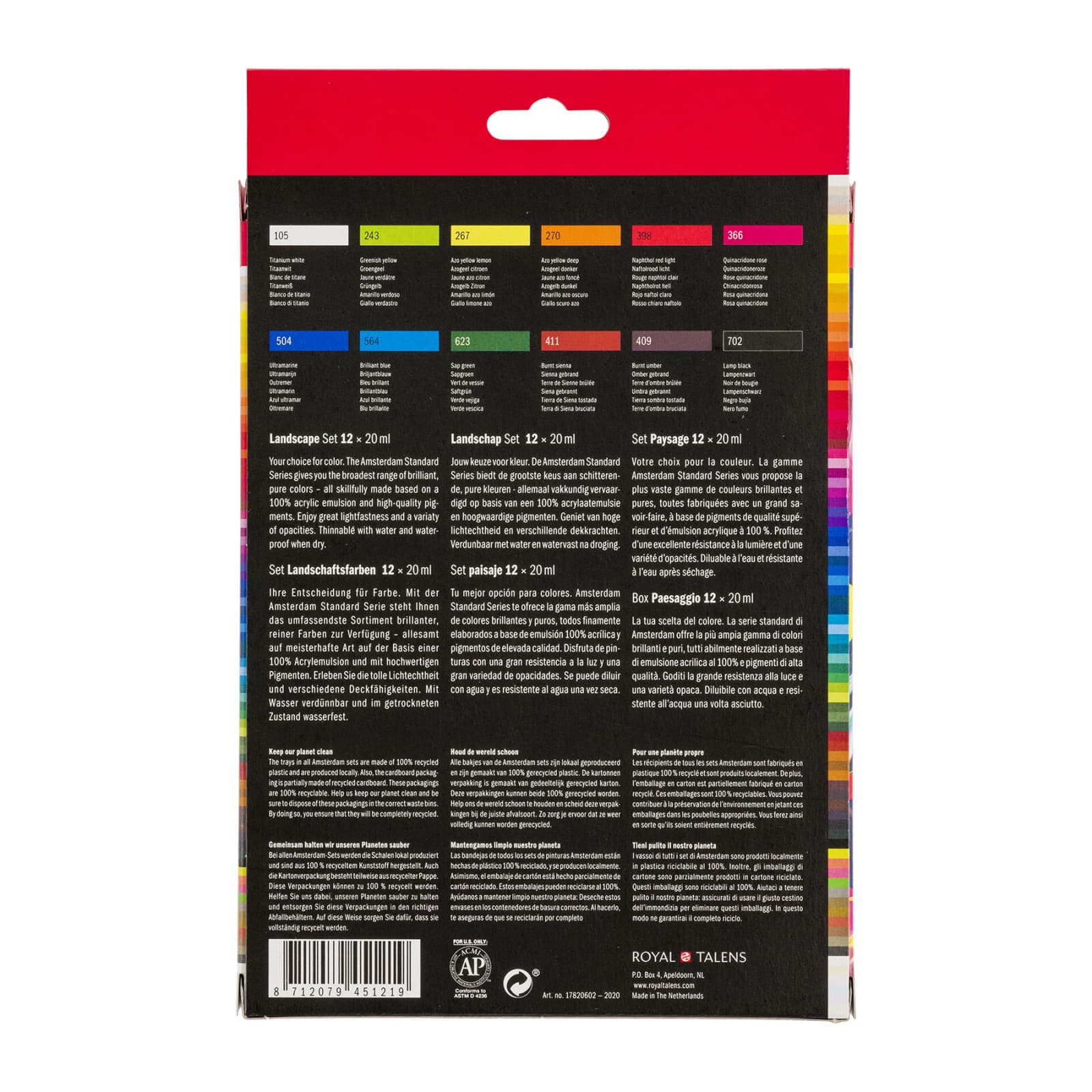 Amsterdam Landscape 12 Color Acrylic Paint Set