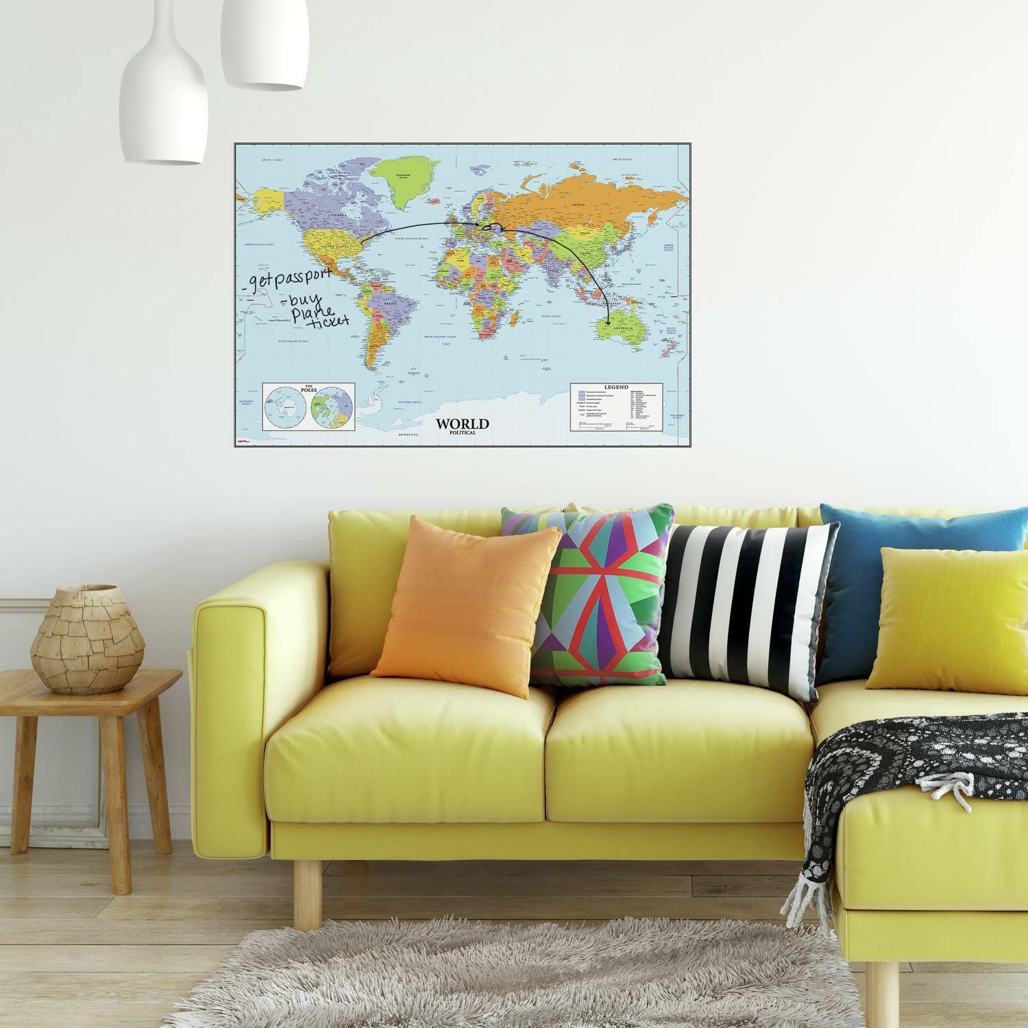 RoomMates World Map Dry Erase Peel & Stick Giant Decals | Michaels